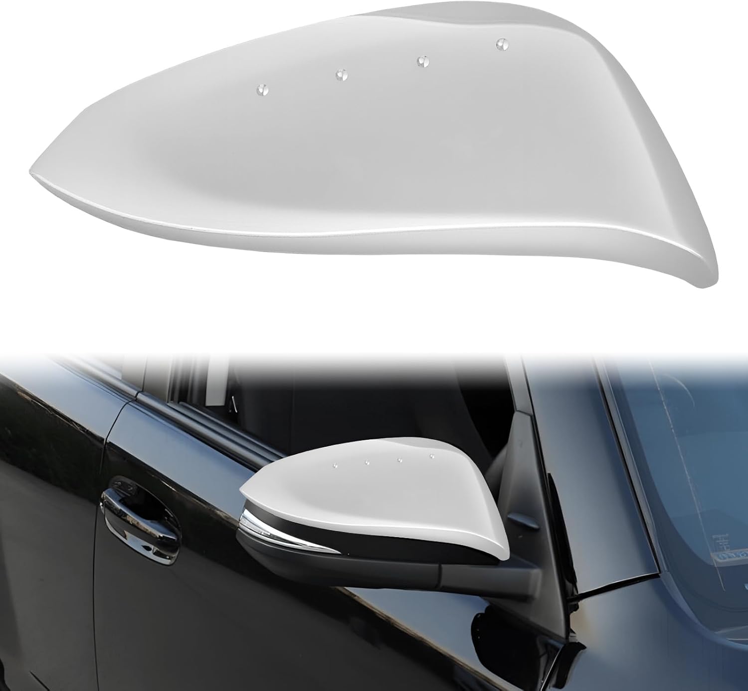 Covelta Right Passenger Mirror Cover Caps Replace for 2014-2024 Toyota 4Runner & 2013-2015 Toyota RAV4（White）