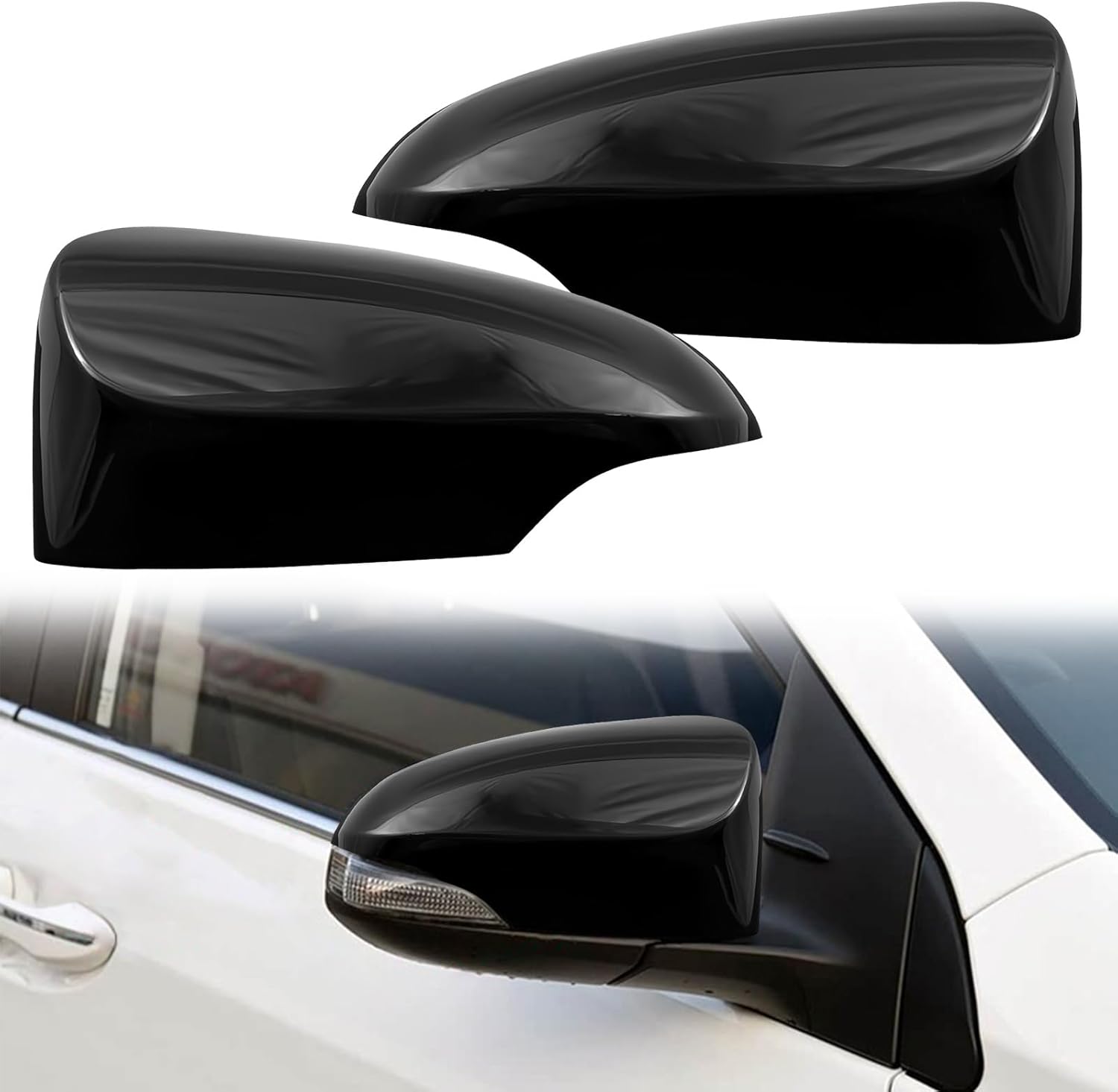 Covelta Mirror Cover Caps Replace for 2014-2019 Toyota Corolla Hatchback With Turn Signal