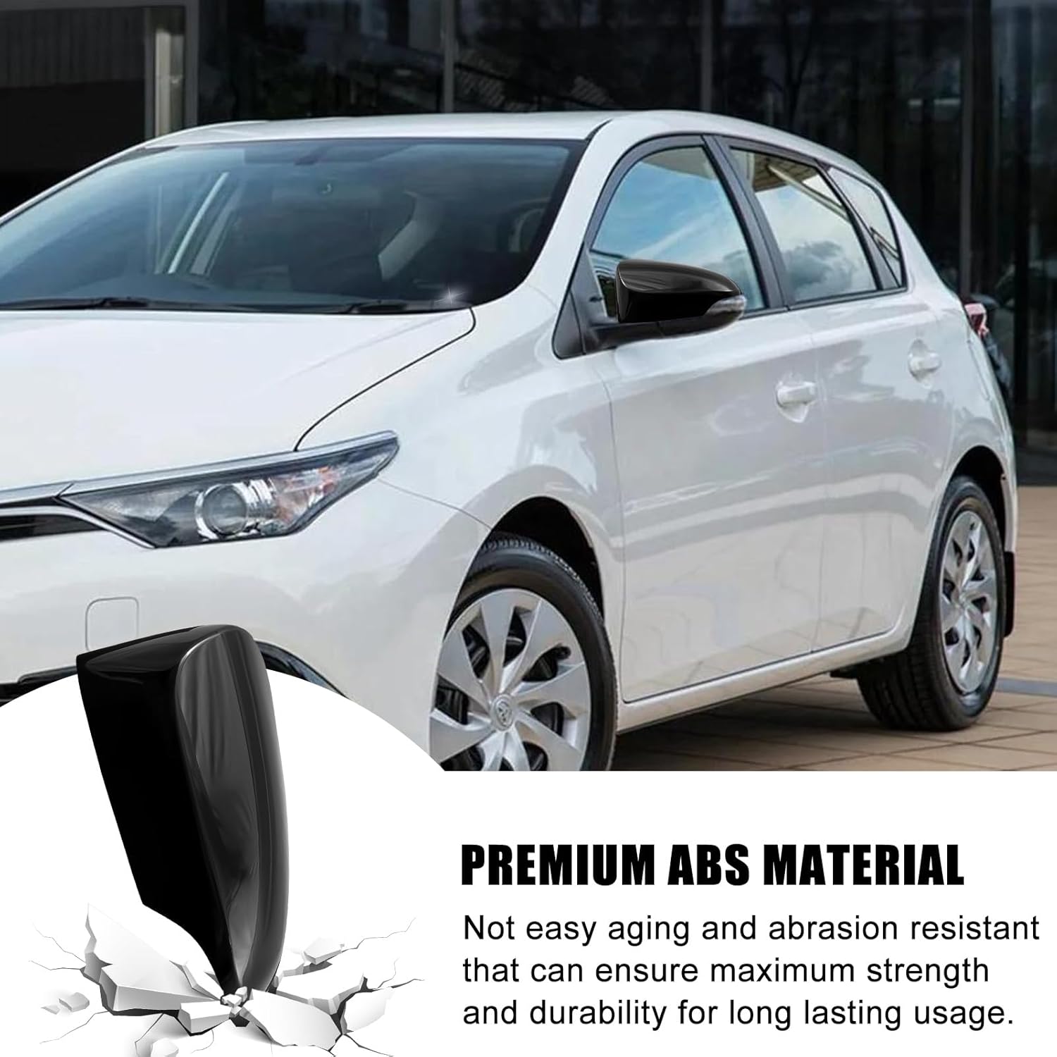 Covelta Mirror Cover Caps Replace for 2014-2019 Toyota Corolla Hatchback With Turn Signal