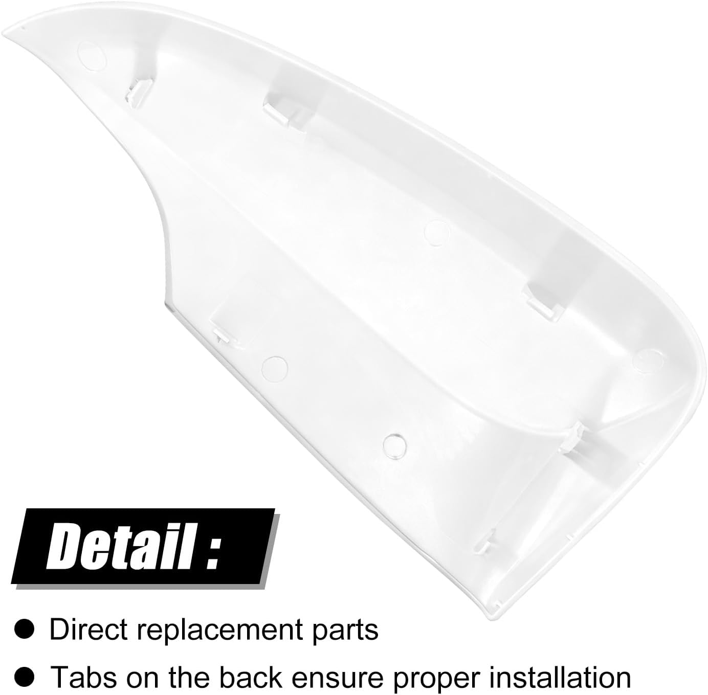 Covelta Mirror Cover Caps Replace for 2014-2019 Toyota Corolla Hatchback With Turn Signal(White)