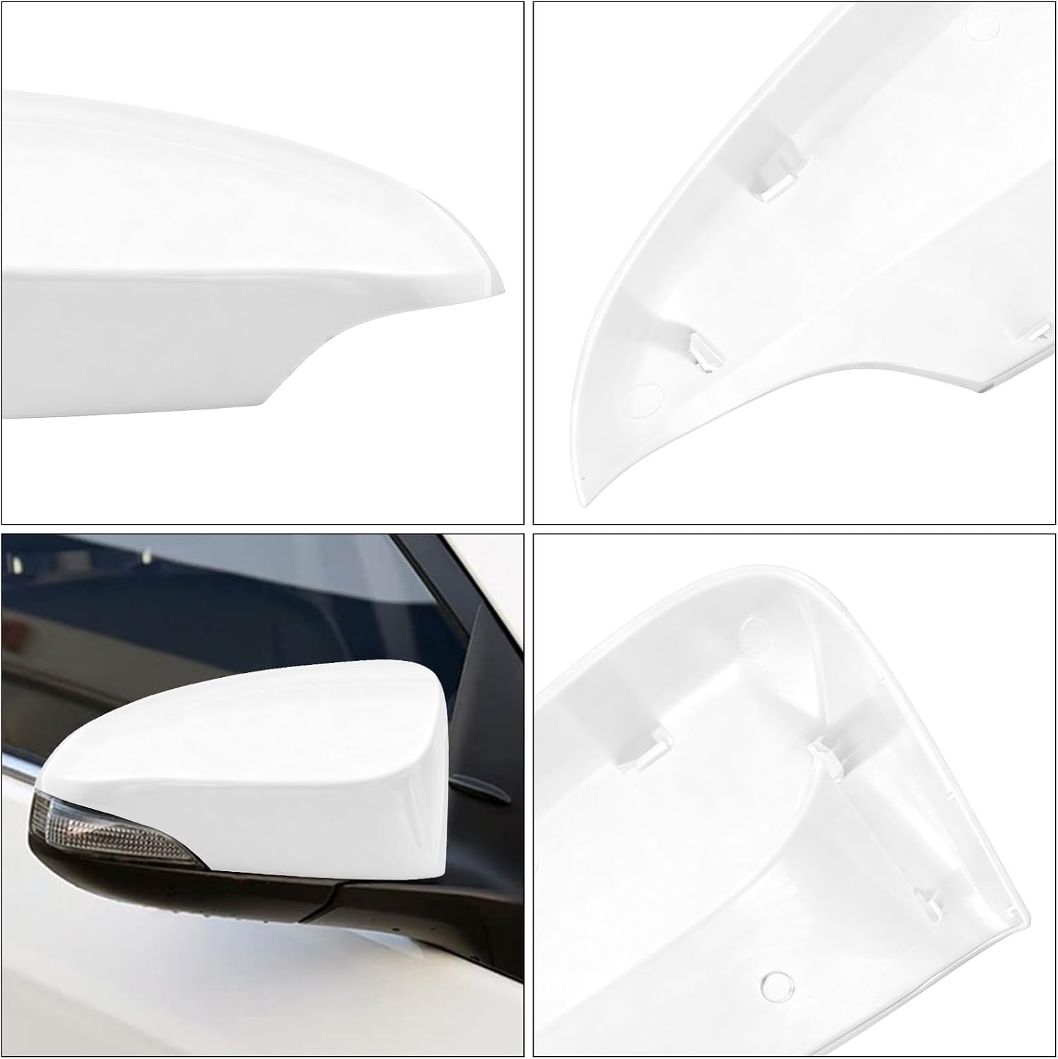 Covelta Mirror Cover Caps Replace for 2014-2019 Toyota Corolla Hatchback With Turn Signal(White)