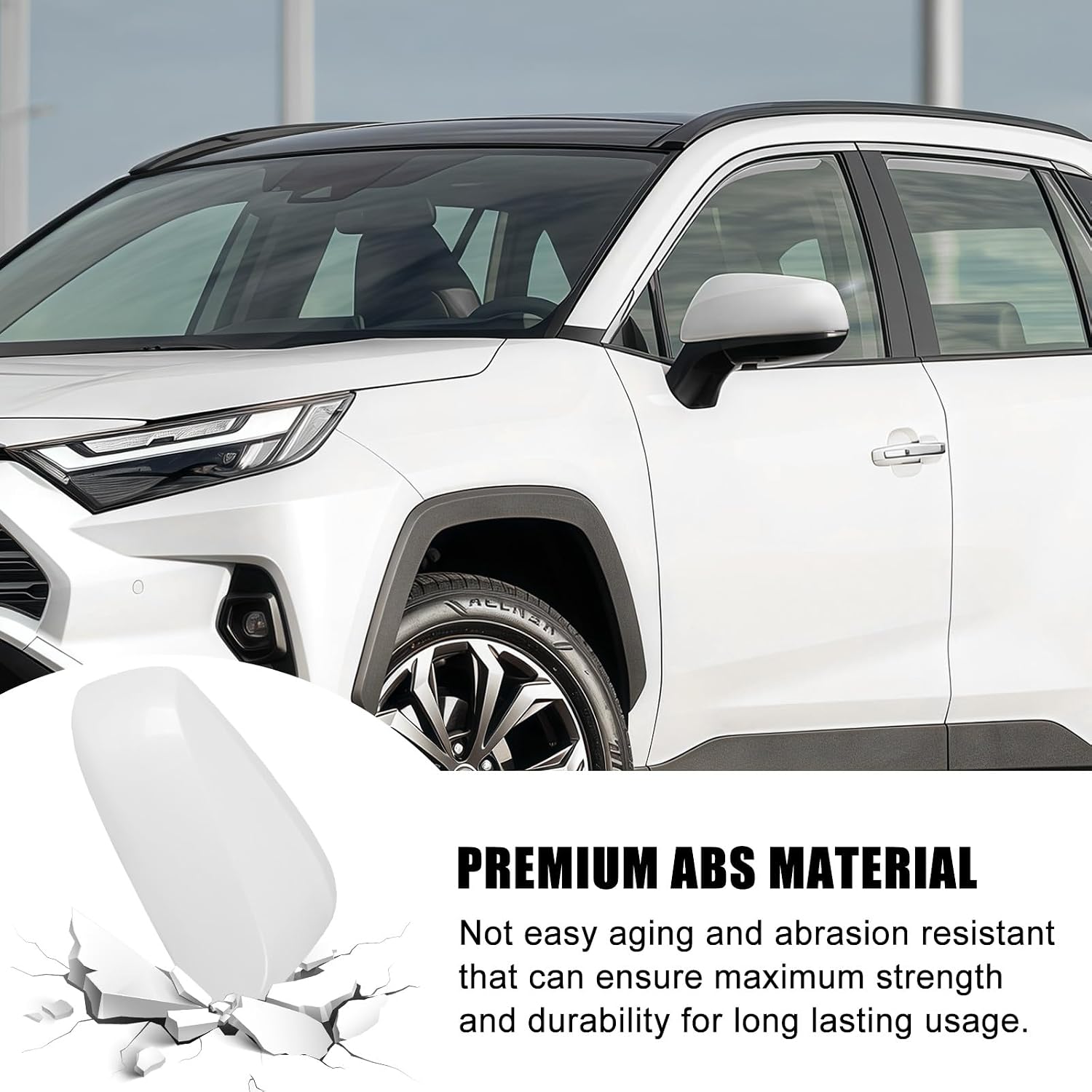 Covelta Mirror Cover Caps Replace for 2019-2025 Toyota RAV4 With Turn Signal