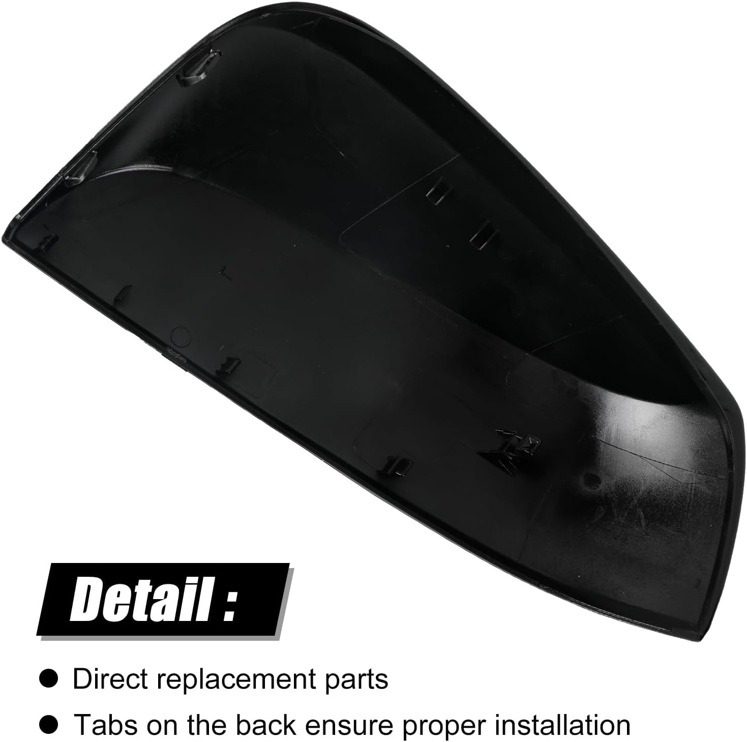 Covelta Right Mirror Cover Caps Replace for 2019-2025 Toyota RAV4 LE & LE Hybrid Without Turn Signal(Black)