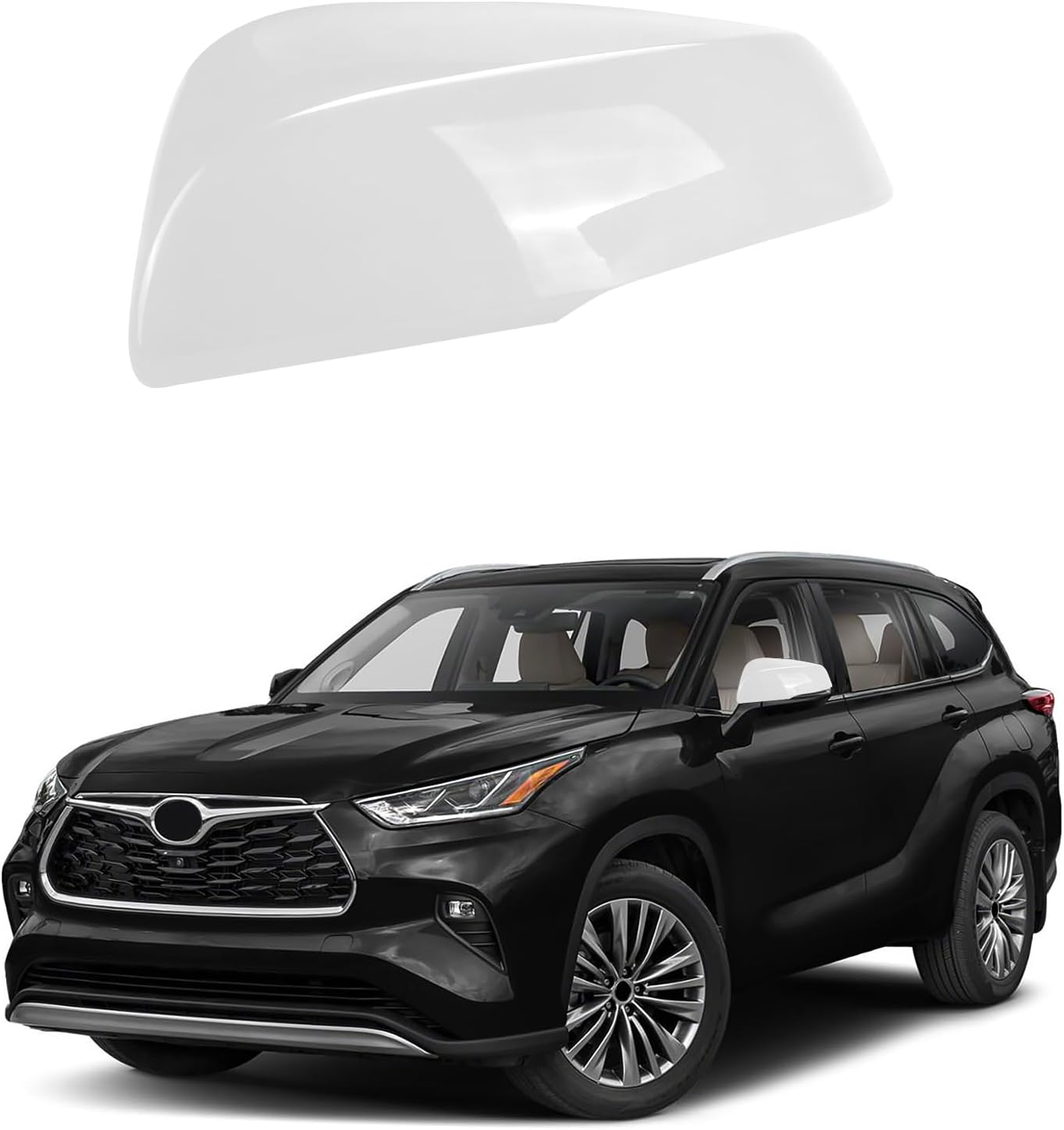 Covelta Left Mirror Cover Cap for 2020-2025 Toyota Highlander,2022-2025 Corolla Cross,2024-2025 Grand Highlander