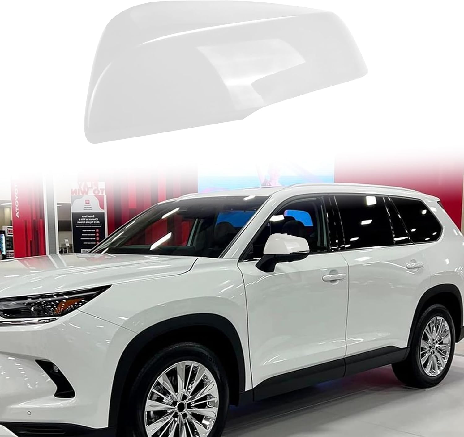 Covelta Left Mirror Cover Cap for 2020-2025 Toyota Highlander,2022-2025 Corolla Cross,2024-2025 Grand Highlander