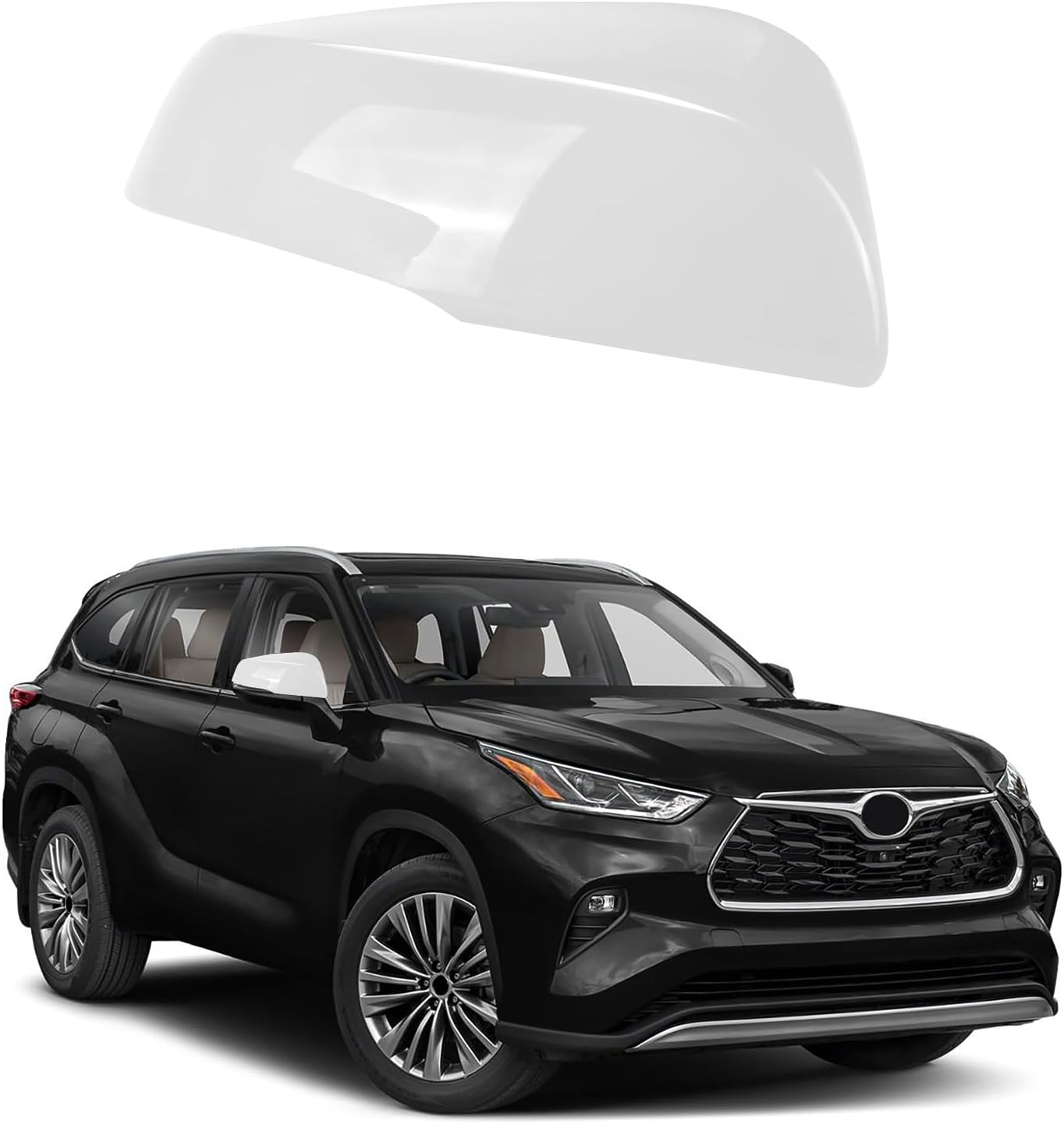 Covelta Right Mirror Cover Cap for 2020-2025 Toyota Highlander,2022-2025 Corolla Cross,2024-2025 Grand Highlander