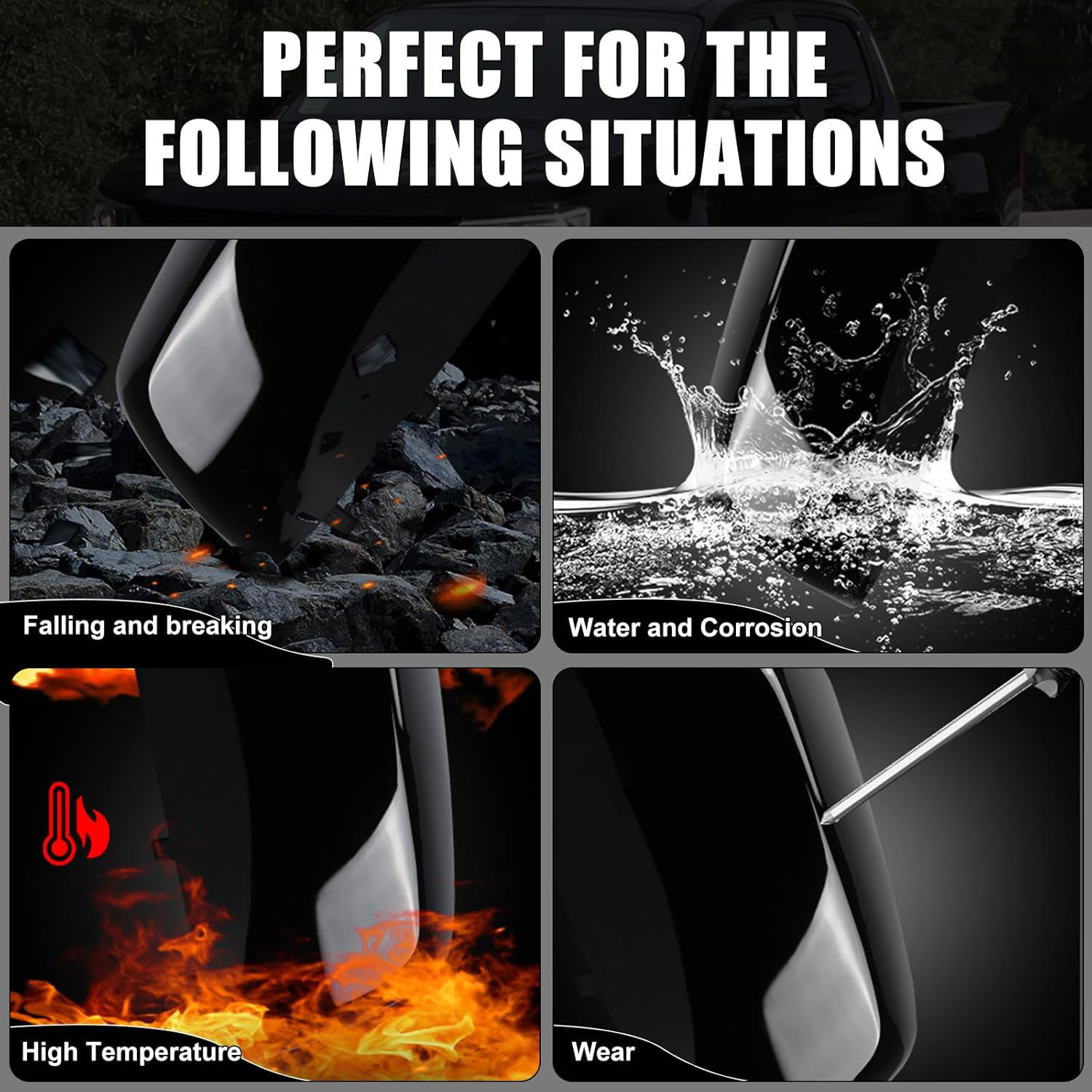 Covelta Mirror Cover Caps Replace for 2015-2022 Chevy Colorado & GMC Canyon