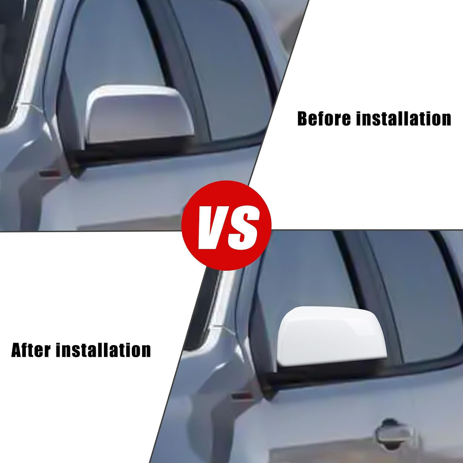 Covelta Mirror Cover Caps Replace for 2015-2022 Chevy Colorado & GMC Canyon（White）