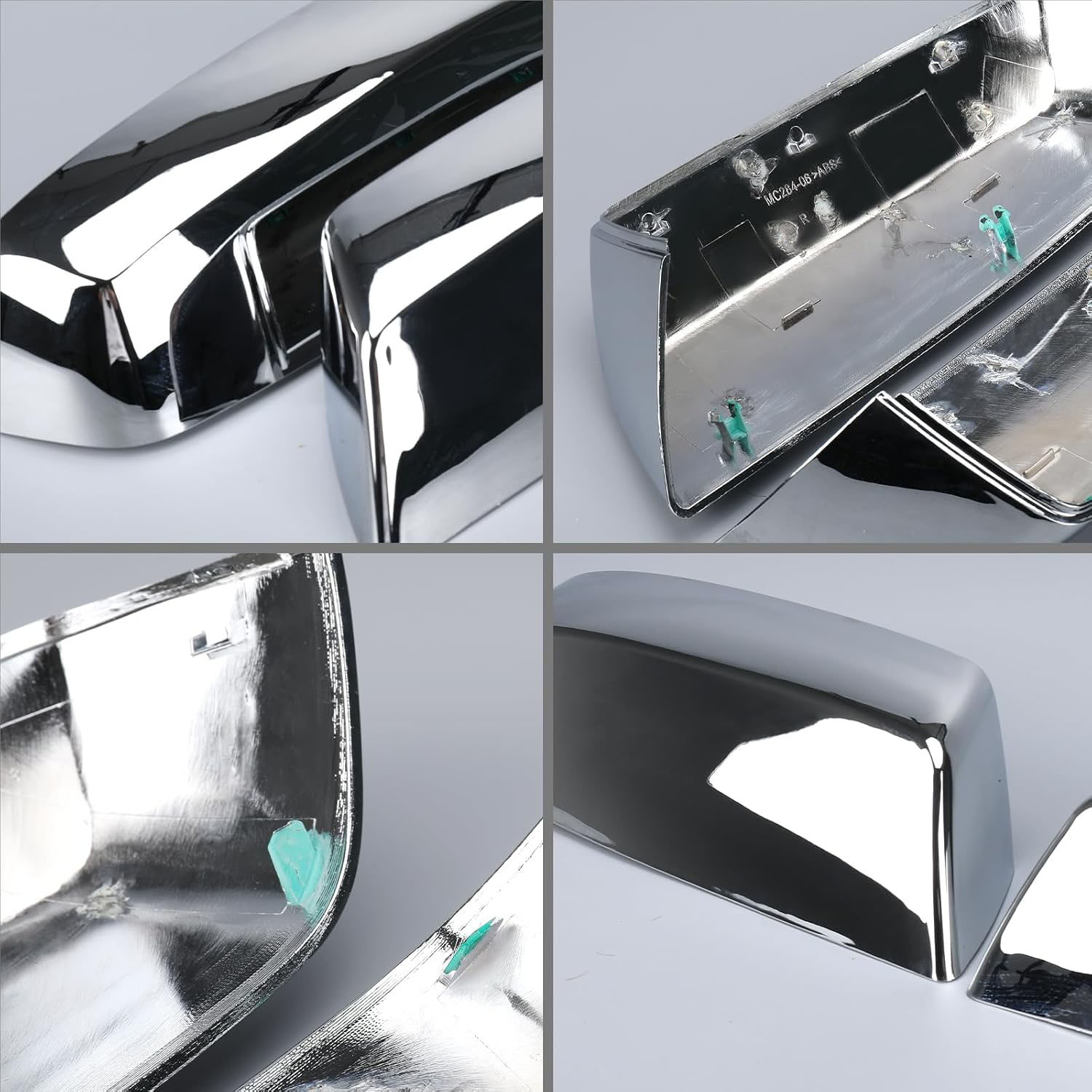 Covelta Top Half Mirror Cover Caps Replace for 2014-2018 Chevy Silverado 1500 & GMC Sierra 1500 , 2015-2019 2500HD 3500HD（Chrome）