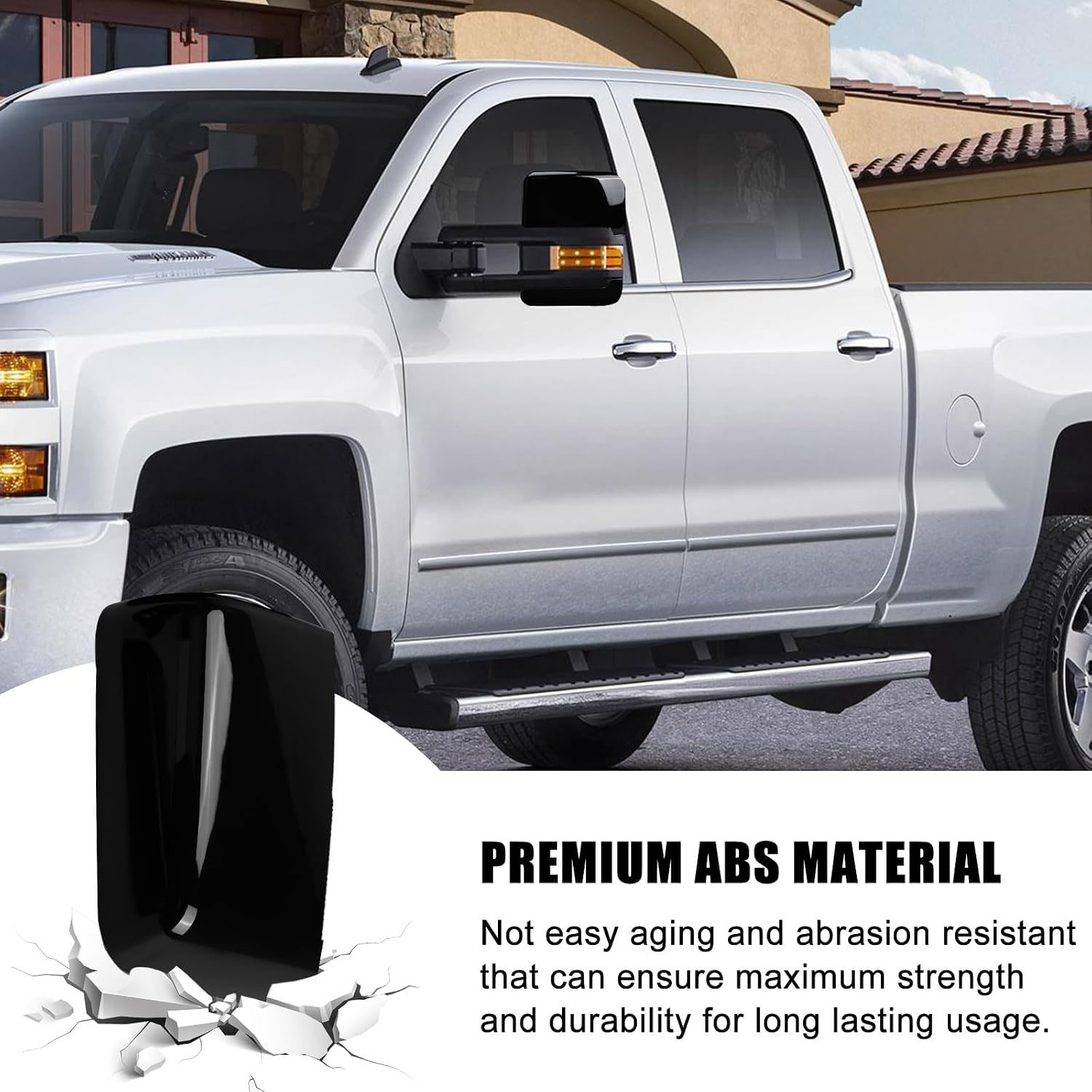 Covelta Mirror Covers Replacement for 2014-2019 Chevy Silverado & GMC Sierra