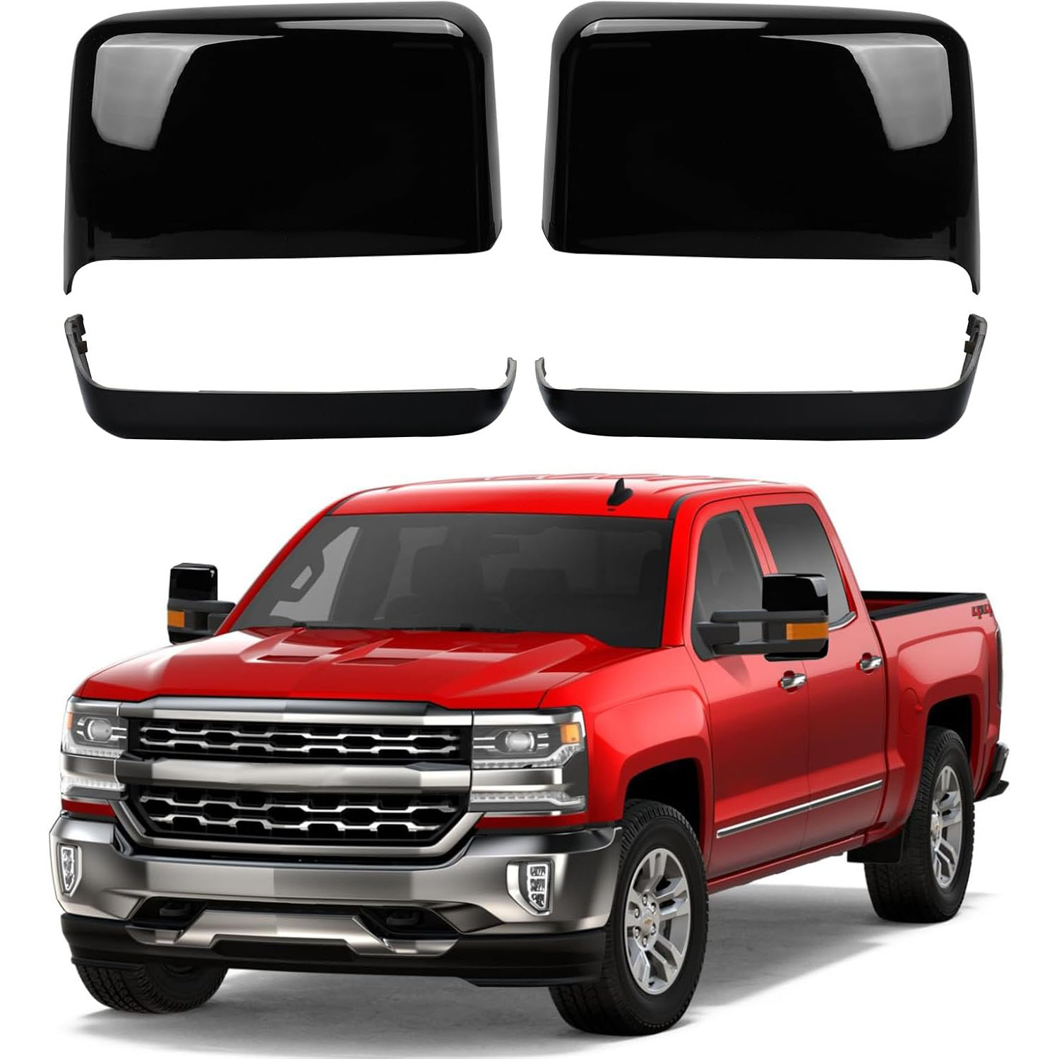 Covelta Mirror Covers Replacement for 2014-2019 Chevy Silverado & GMC Sierra