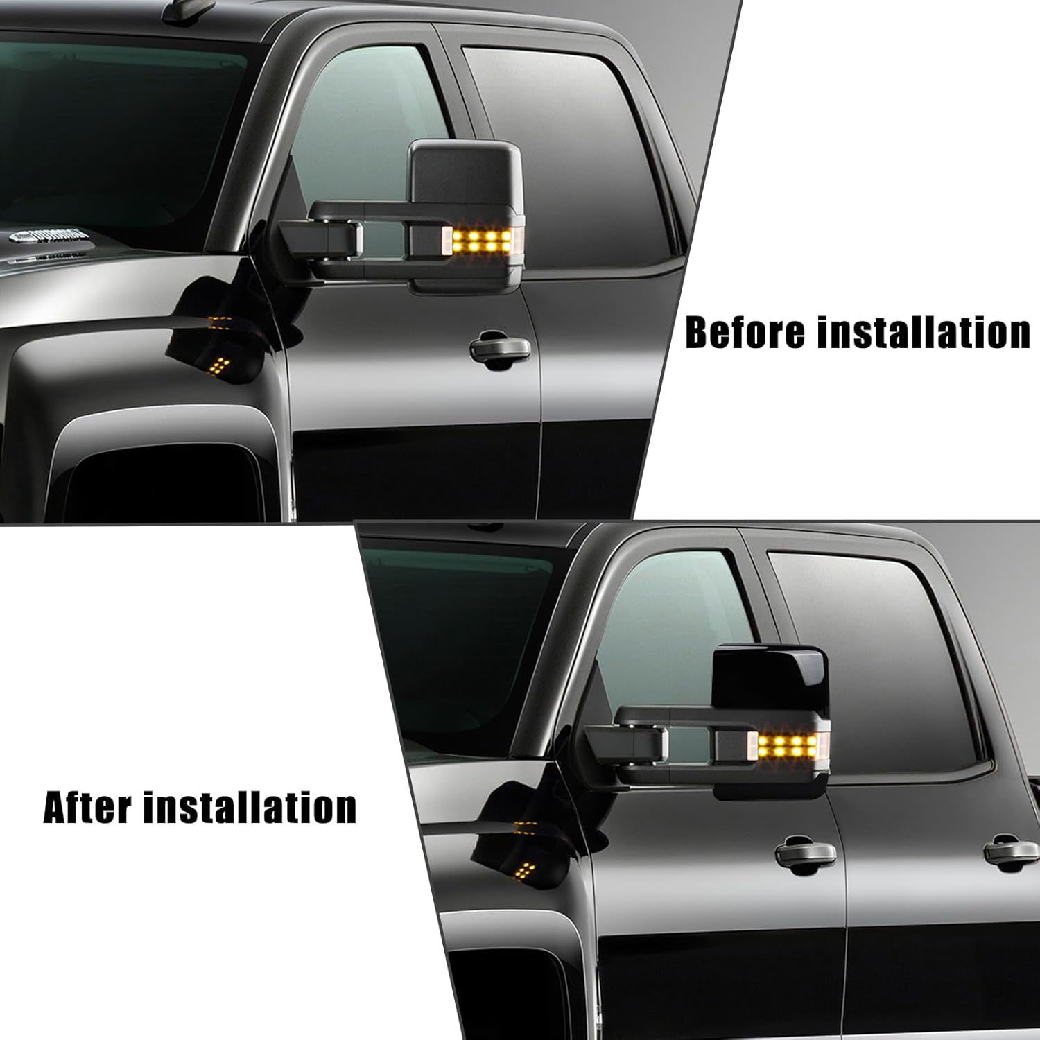 Covelta Mirror Covers Replacement for 2014-2019 Chevy Silverado & GMC Sierra