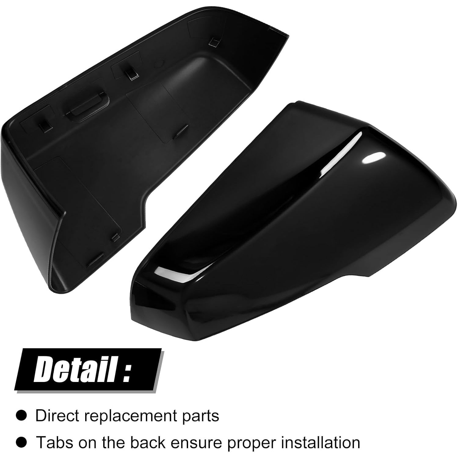 Covelta Right Mirror Cover Cap Replace for 2018-2024 Chevy Traverse & 2020-2023 GMC Acadia (Black)