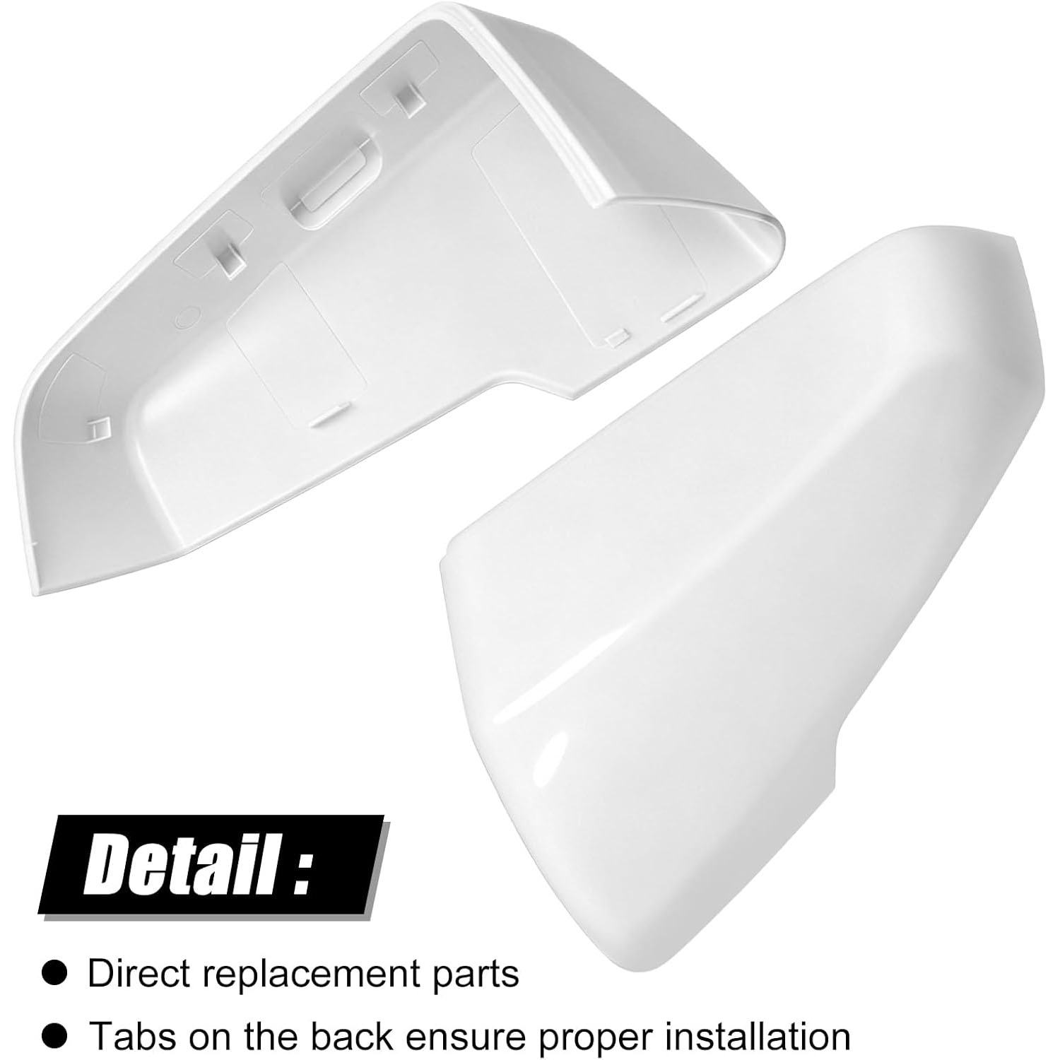 Covelta Left Mirror Cover Replace for 2018-2024 Chevy Traverse & 2020-2023 GMC Acadia (White)