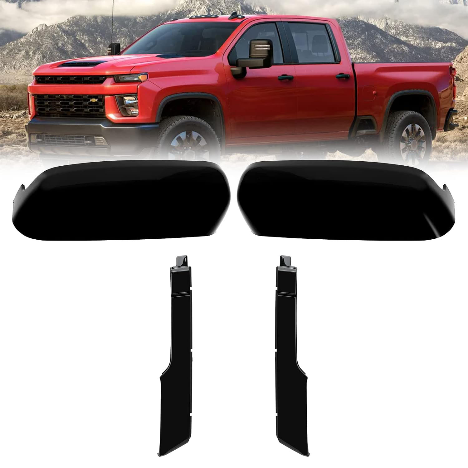 Covelta Mirror Cover Caps Replace for 2020-2025 Chevy Silverado/GMC Sierra 2500HD 3500HD