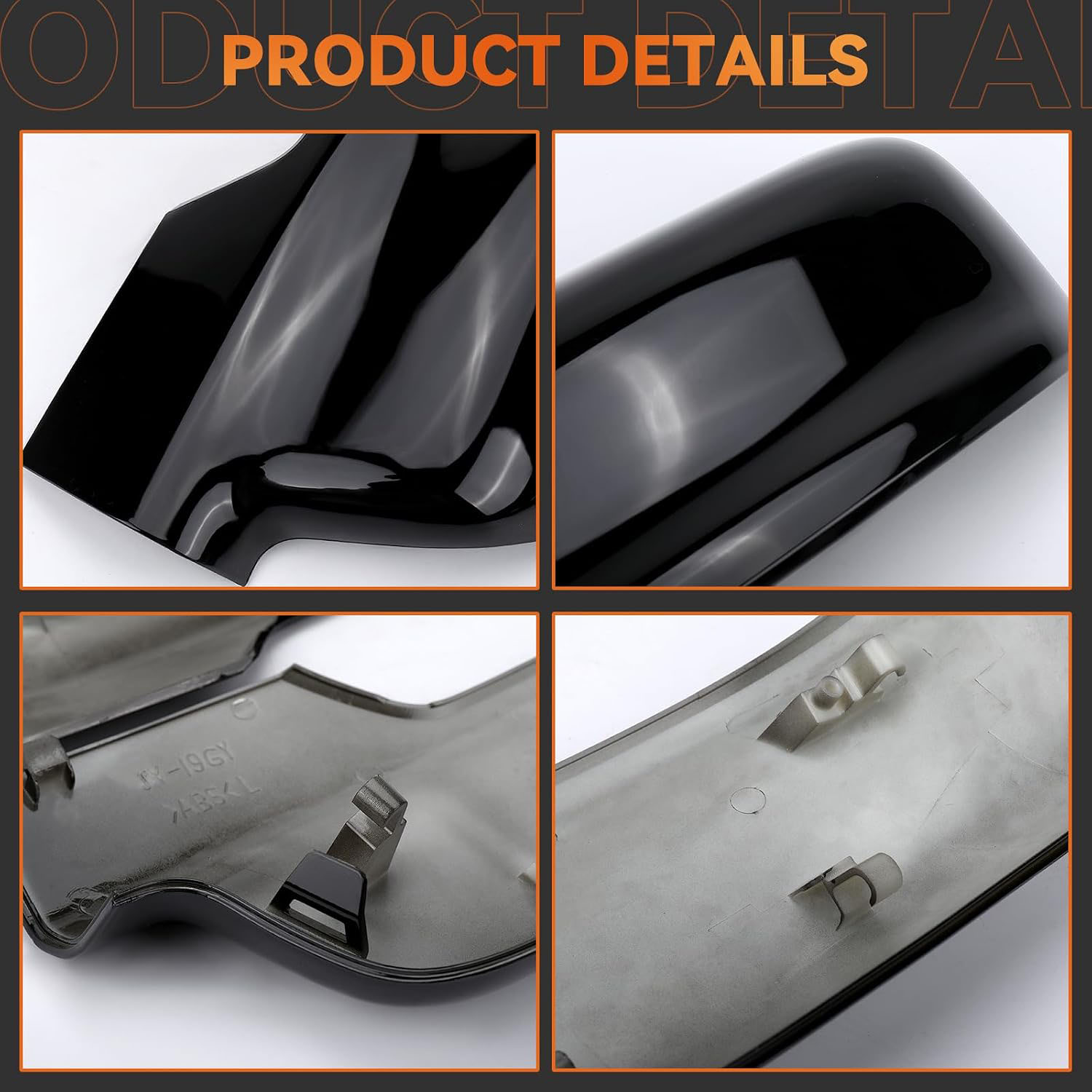 Covelta Mirror Cover Caps Replace for 2019-2025 Dodge Ram 1500 with Turn Signal(Black)