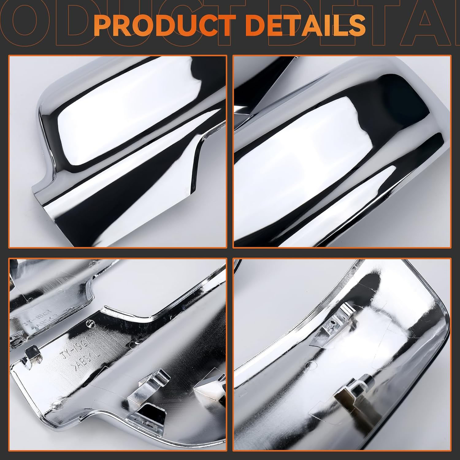 Covelta Mirror Cover Caps Replace for 2019-2025 Dodge Ram 1500 with Turn Signal(Chrome)