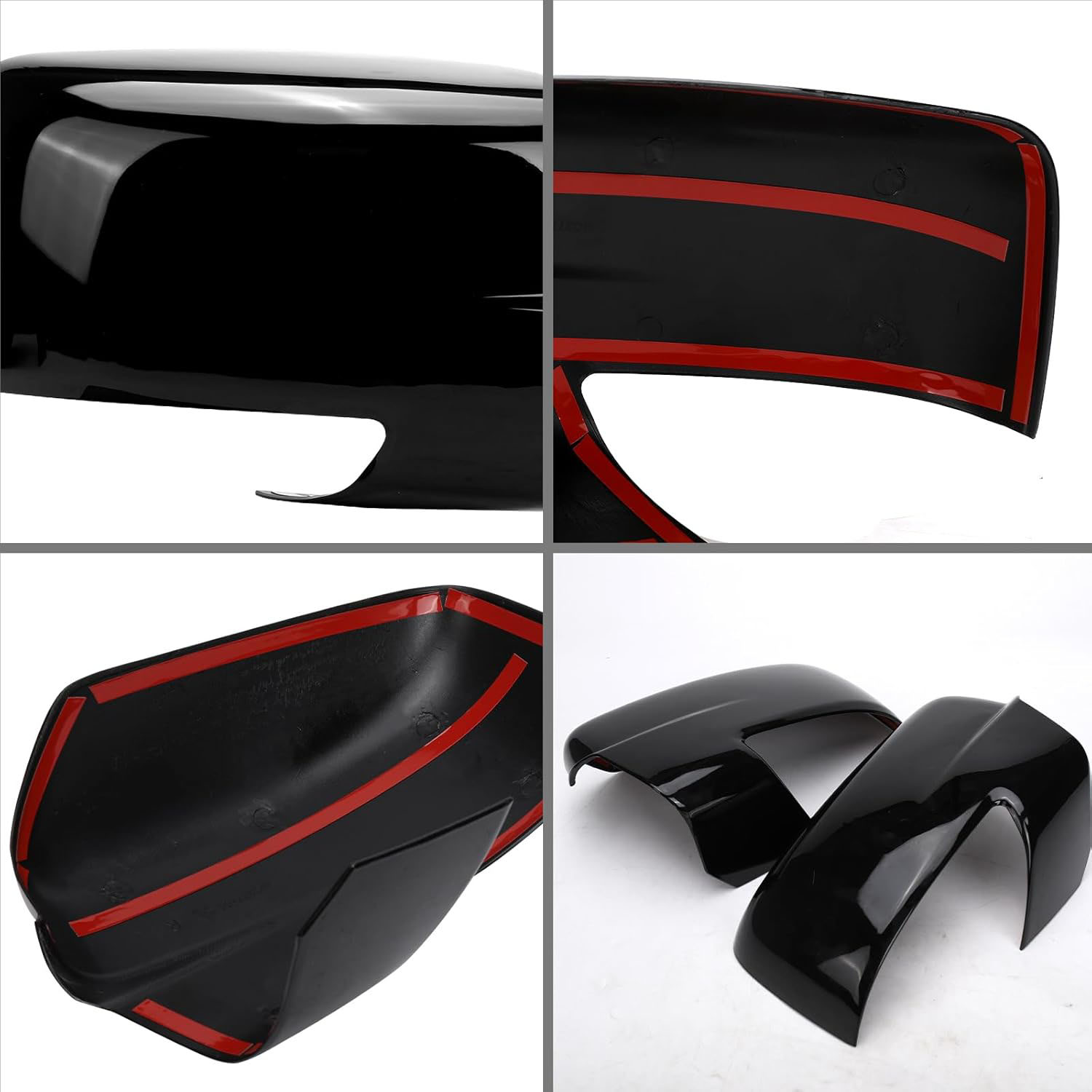 Covelta Mirror Cover Caps Compatible with 2009-2018 Dodge Ram 1500 / 2019-2024 Ram 1500 Classic（Black）