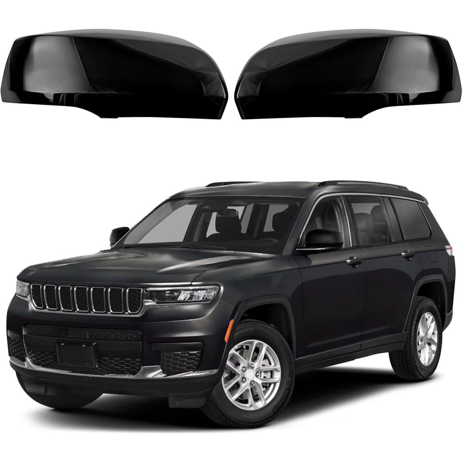 Covelta Mirror Cover Caps Replace for 2022-2025 Jeep Grand Cherokee with Turn Signal