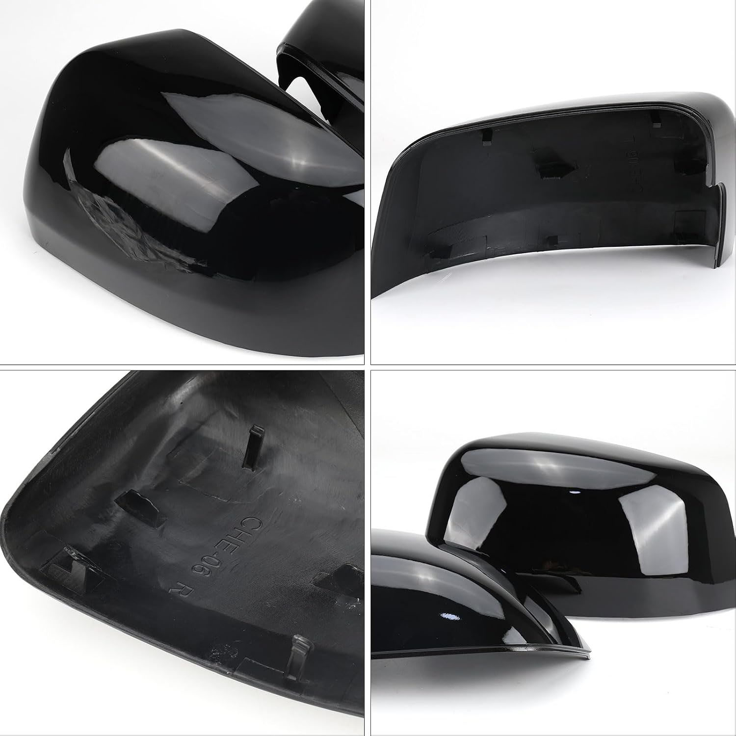 Covelta Mirror Cover Caps Replace for 2011-2021 Jeep Grand Cherokee WK2 / 2011-2024 Dodge Durango（Black）