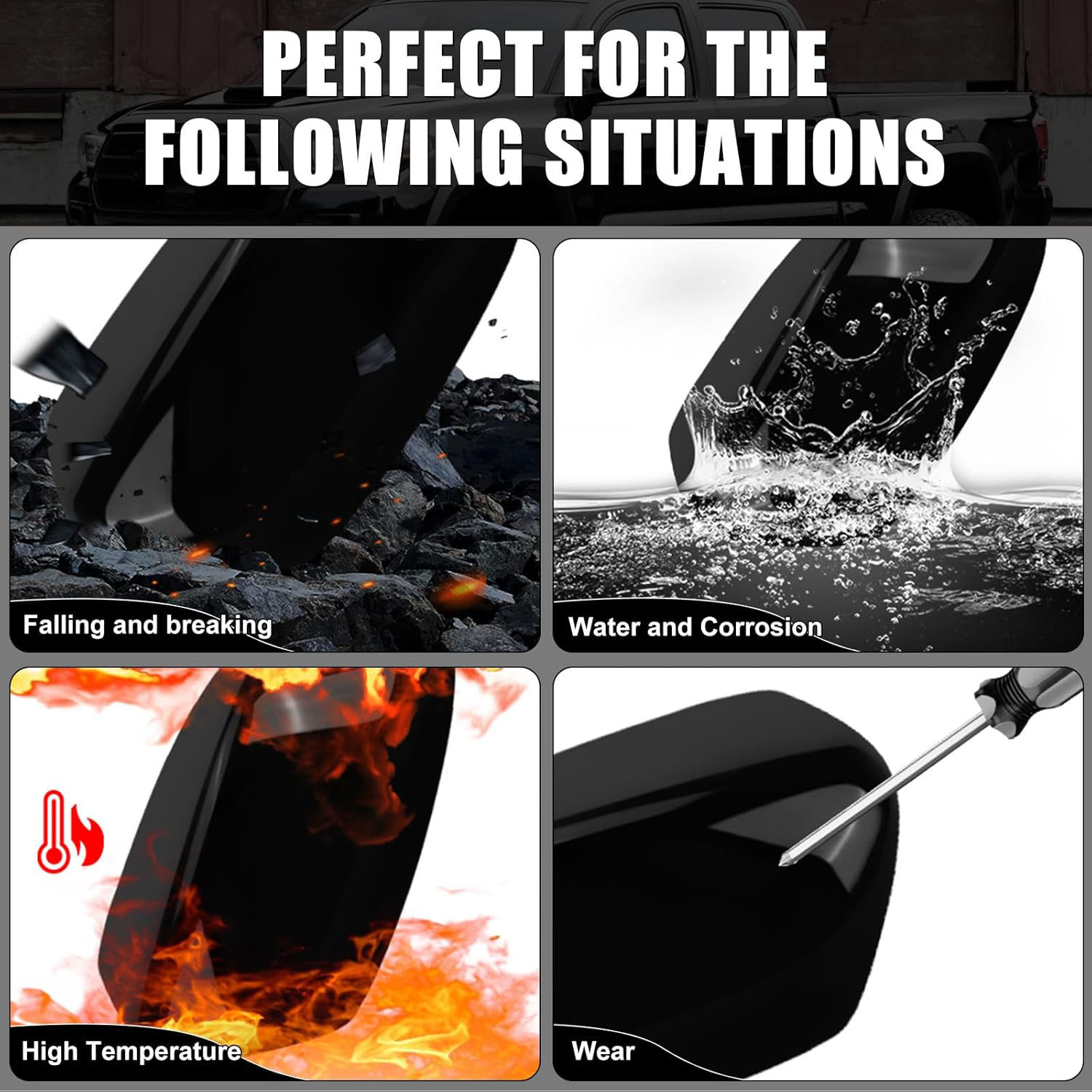 Covelta Mirror Cover Caps Replace for 2014-2024 Jeep Cherokee/2017-2024 Compass