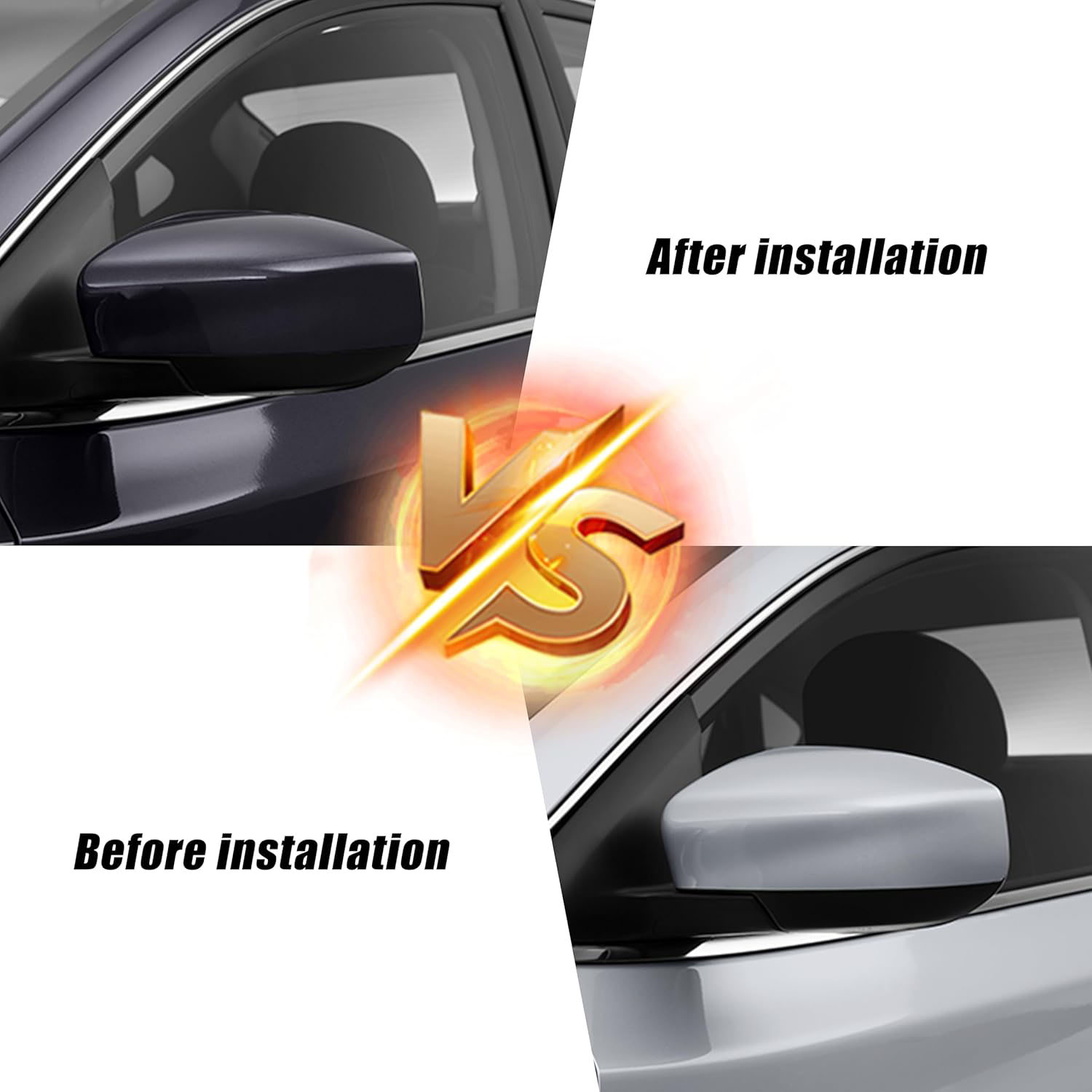 Covelta Mirror Cover Caps Replace for 2013-2019 Nissan Sentra without Turn Signal