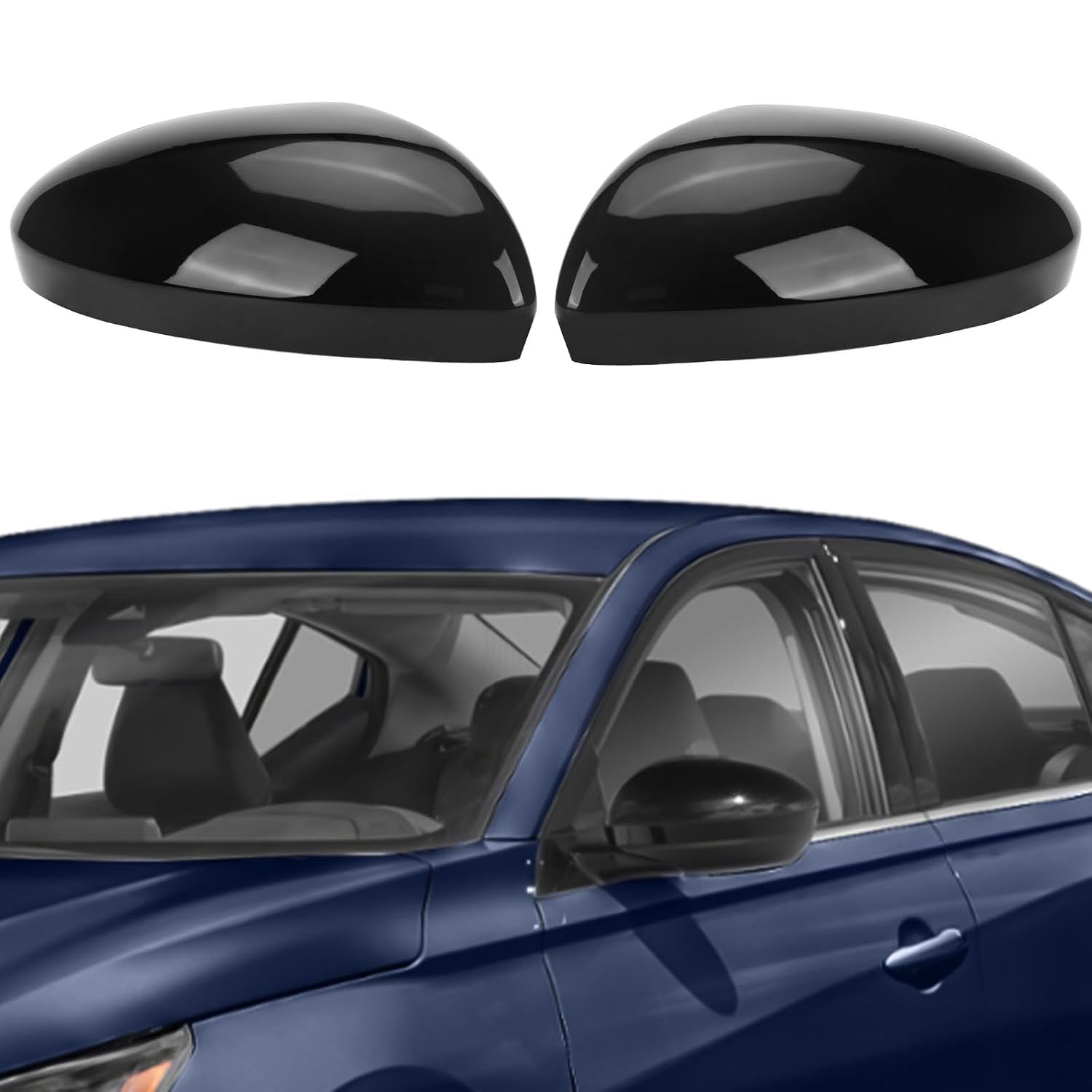 Covelta Mirror Cover Caps Replace for 2019-2025 Nissan Altima（Black）