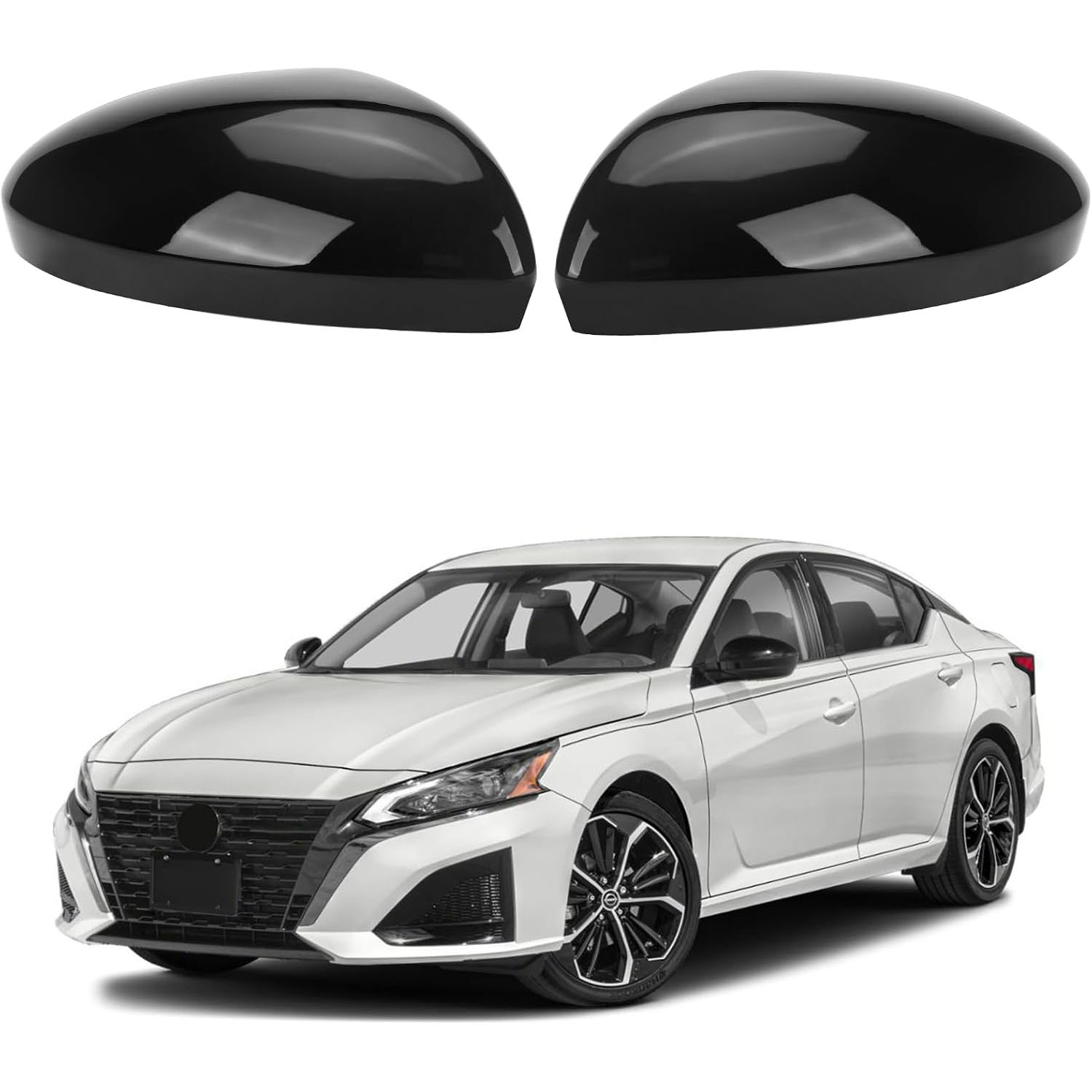 Covelta Mirror Cover Caps Replace for 2019-2025 Nissan Altima（Black）