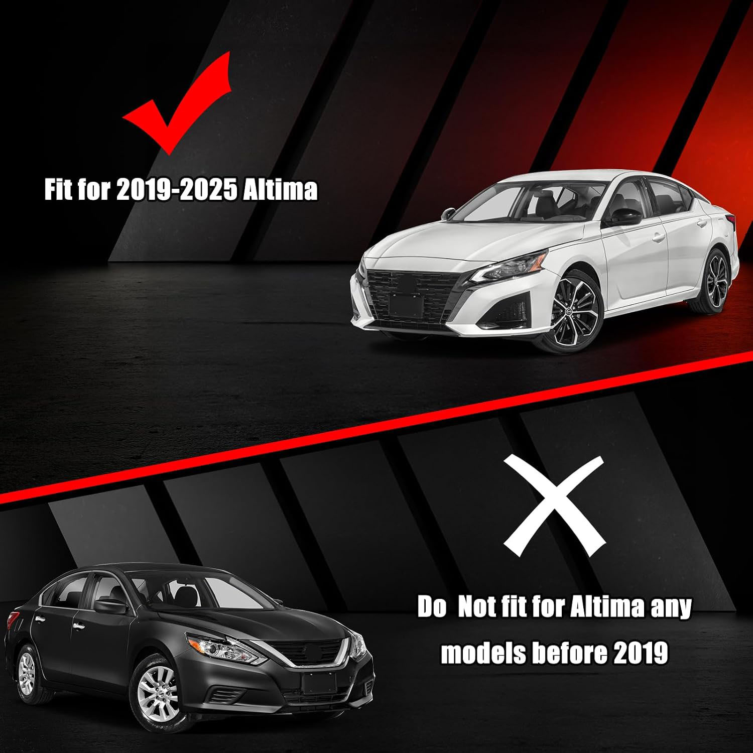 Covelta Mirror Cover Caps Replace for 2019-2025 Nissan Altima（Black）