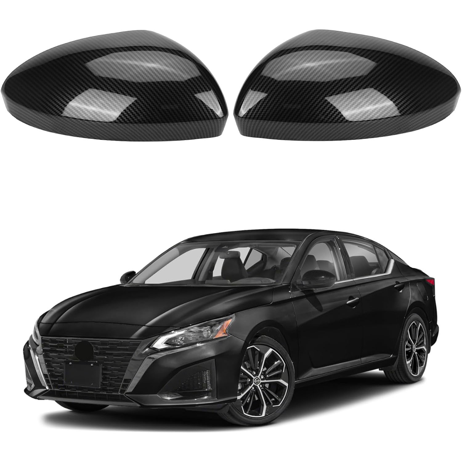 Covelta Mirror Cover Caps Replace for 2019-2025 Nissan Altima（Carbon Fiber）