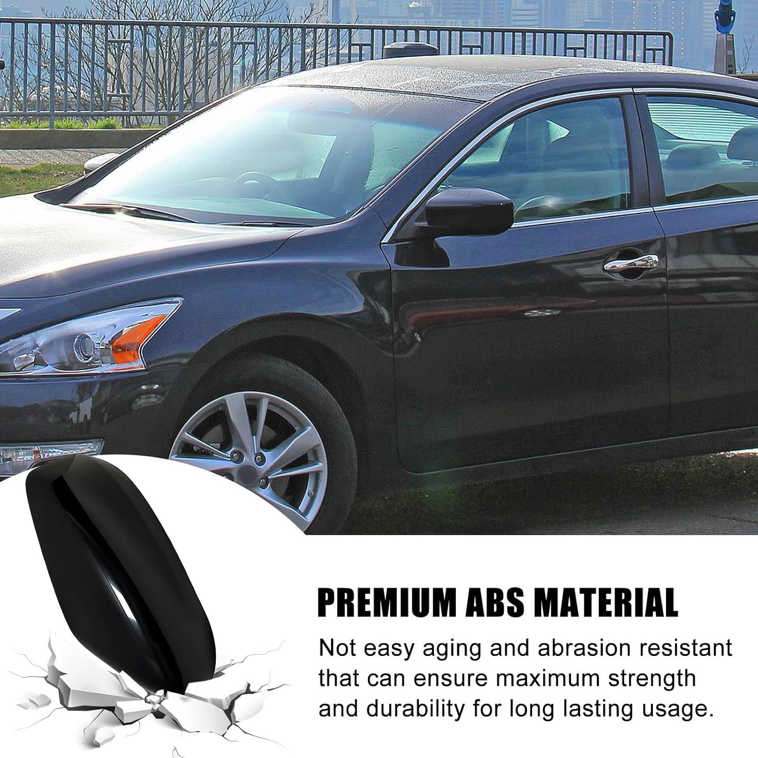 Covelta Mirror Cover Caps Replace for 2013-2018 Nissan Altima Without Turn Signal