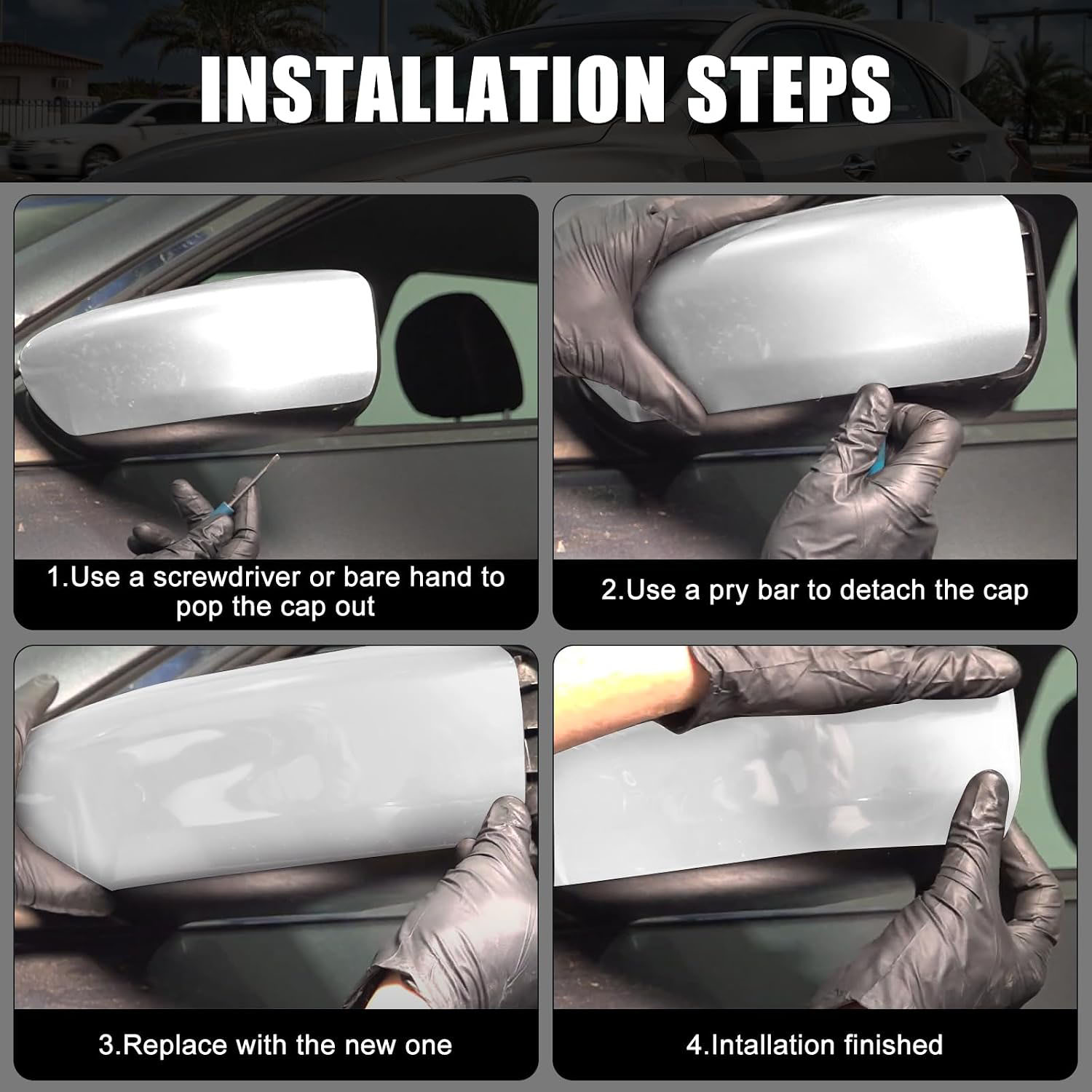 Covelta Left Mirror Cover Replace for 2013-2018 Nissan Altima Without Turn Signal