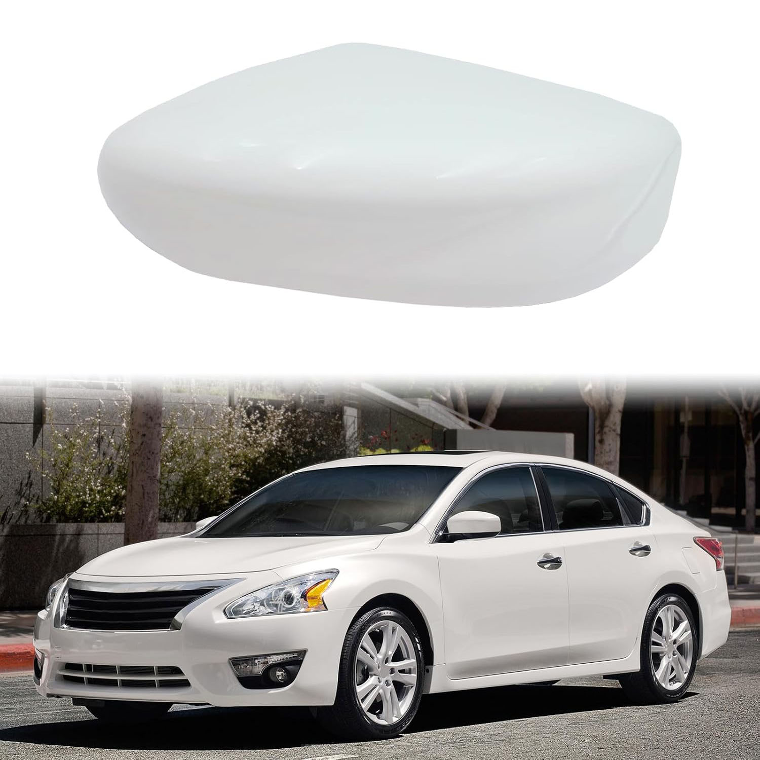 Covelta Left Mirror Cover Replace for 2013-2018 Nissan Altima Without Turn Signal