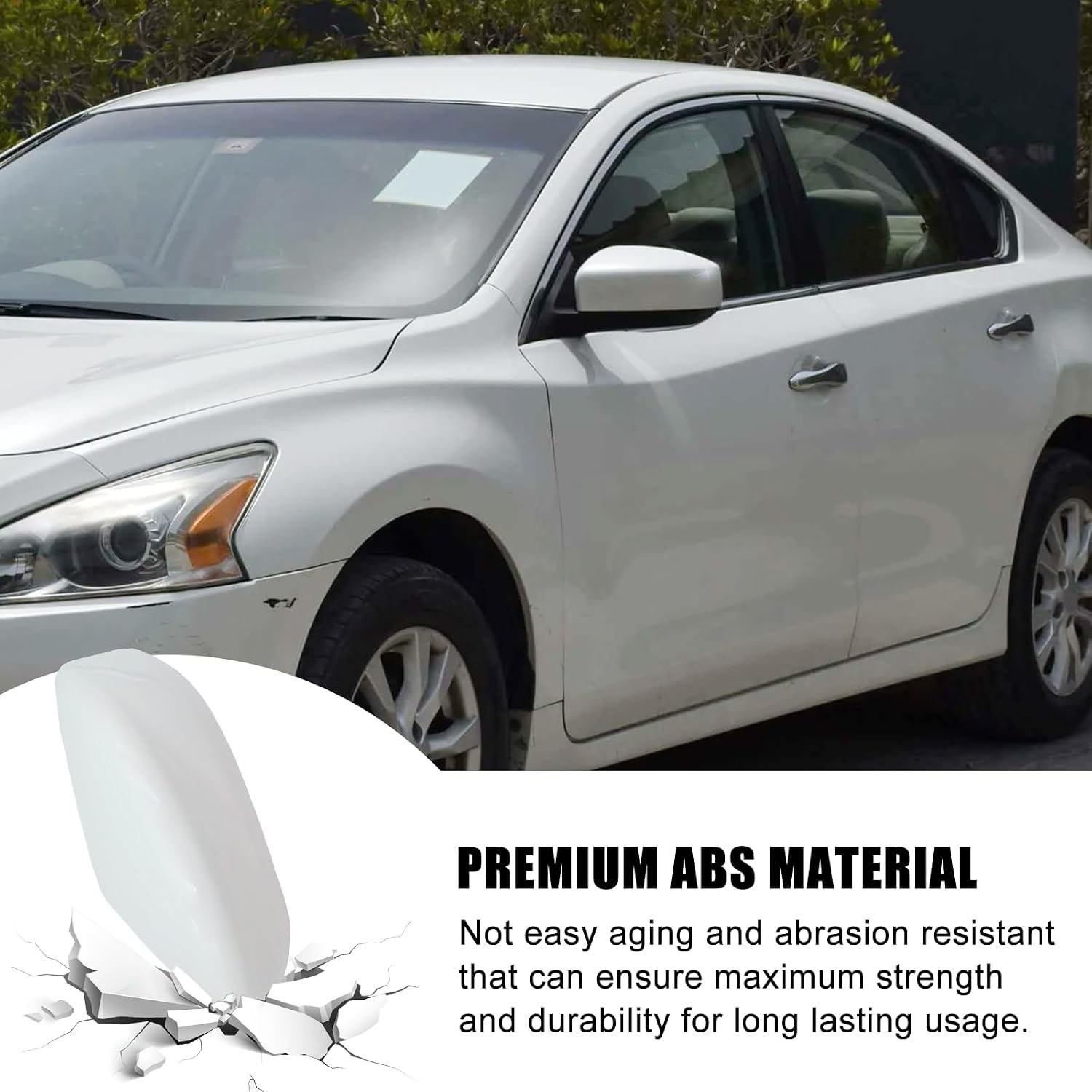 Covelta Left Mirror Cover Replace for 2013-2018 Nissan Altima Without Turn Signal