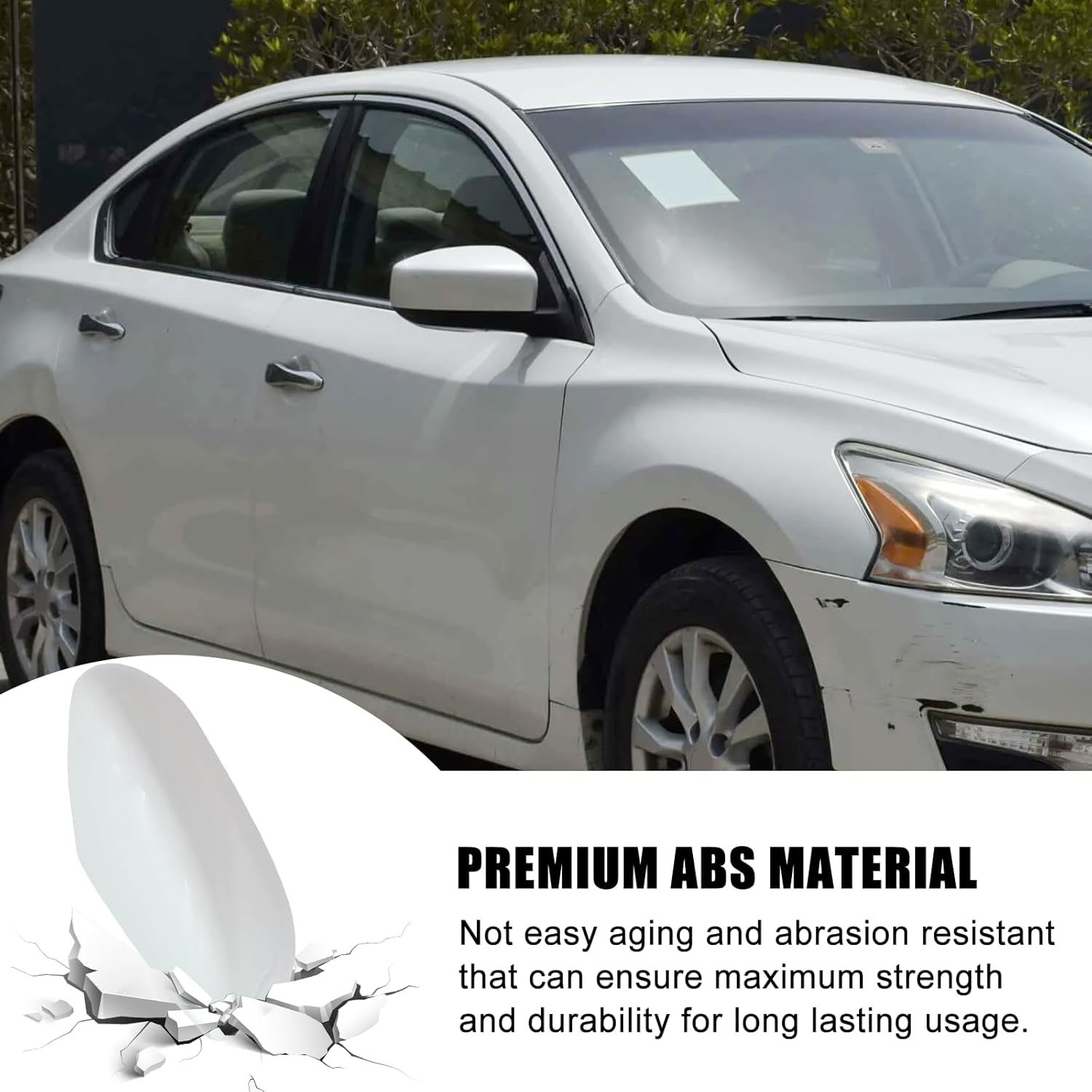 Covelta Right Mirror Cover Replace for 2013-2018 Nissan Altima Without Turn Signal