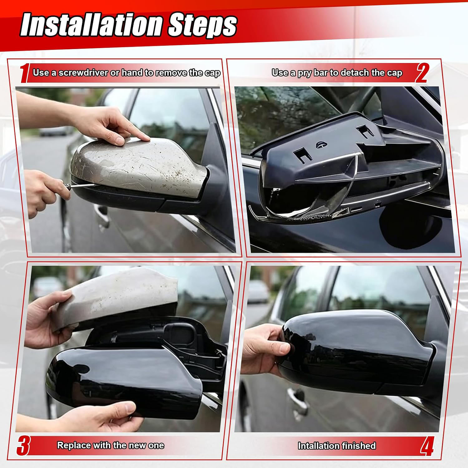 Covelta Mirror Covers Replacement for 2007-2012 Nissan Altima