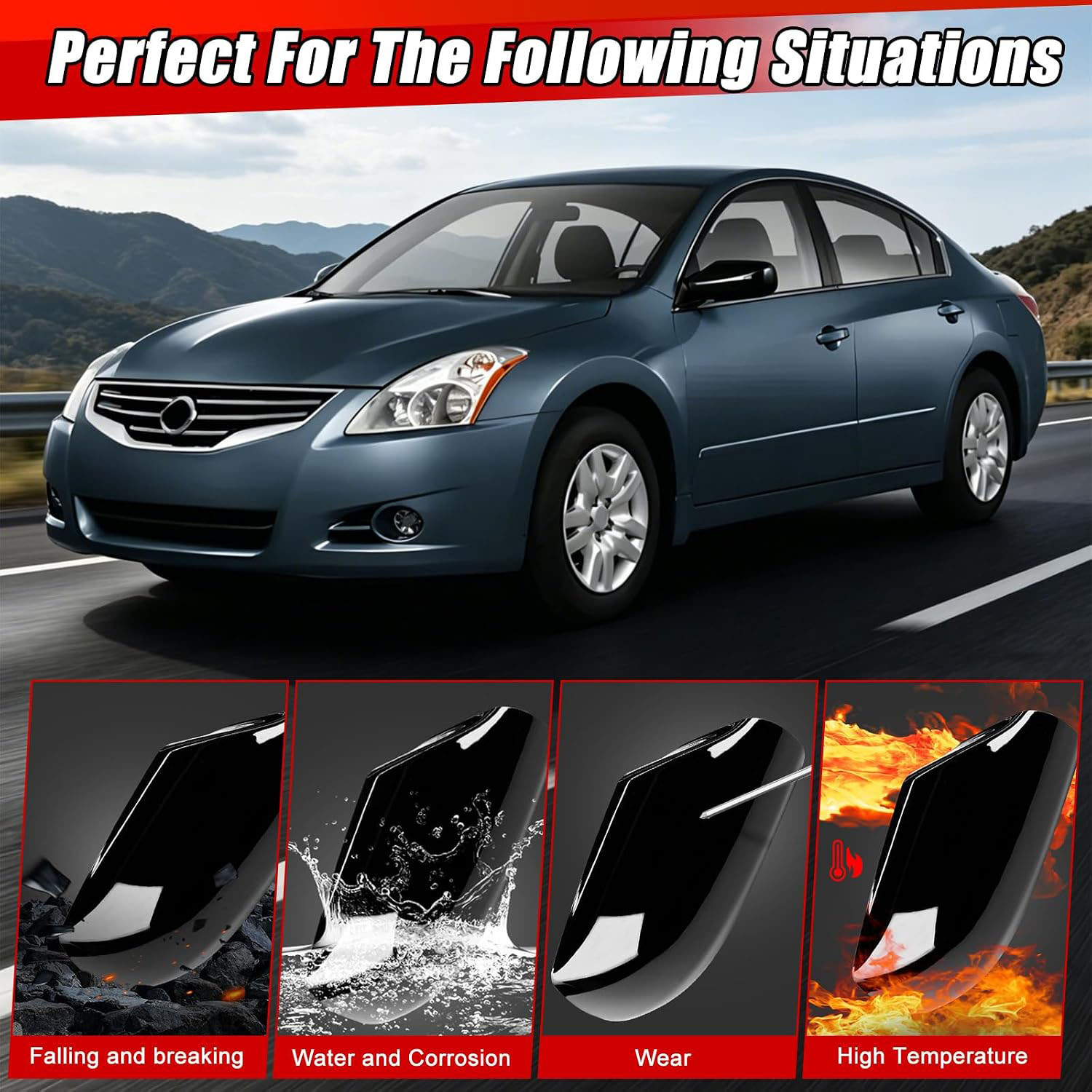 Covelta Mirror Covers Replacement for 2007-2012 Nissan Altima