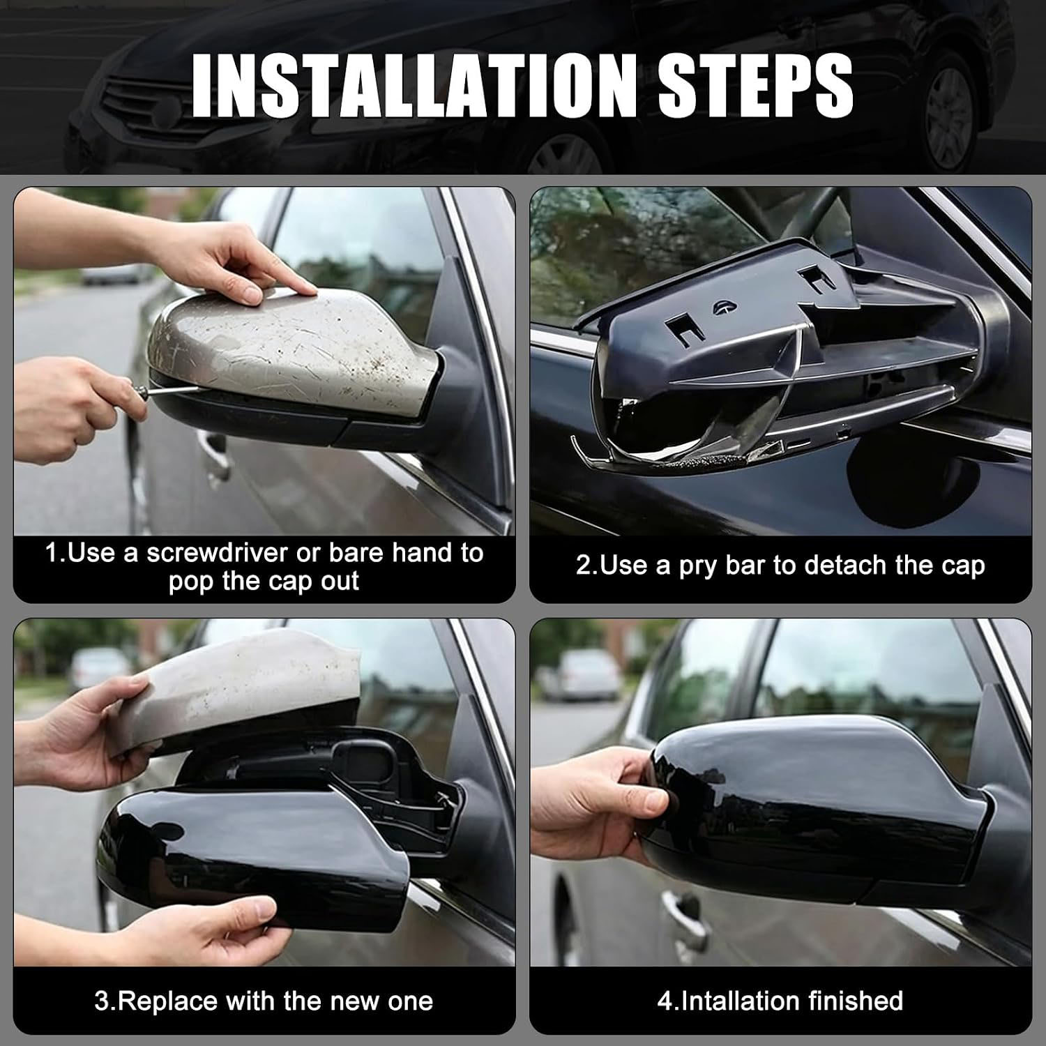 Covelta Left Mirror Cover Replacement for 2007-2012 Nissan Altima