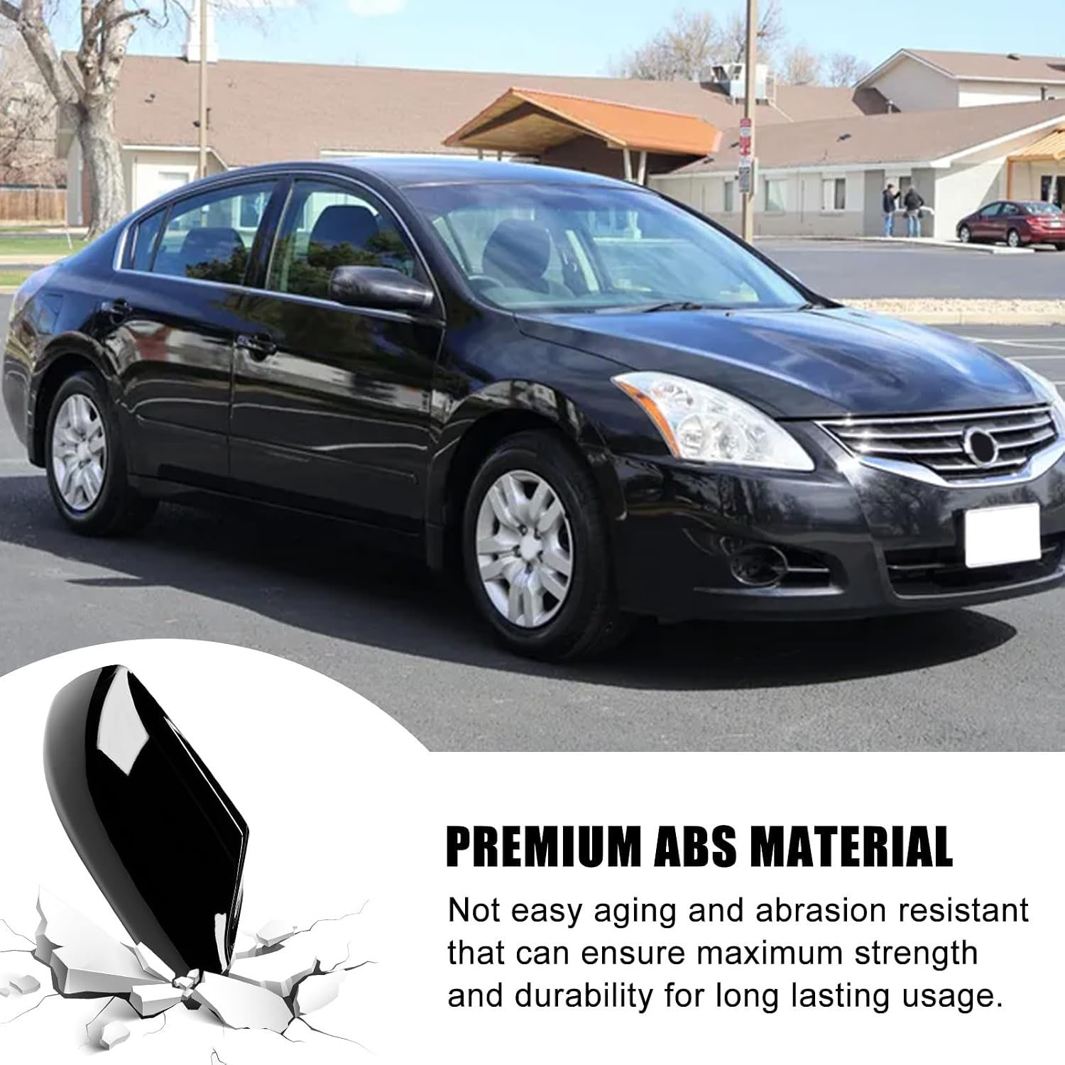 Covelta Left Mirror Cover Replacement for 2007-2012 Nissan Altima