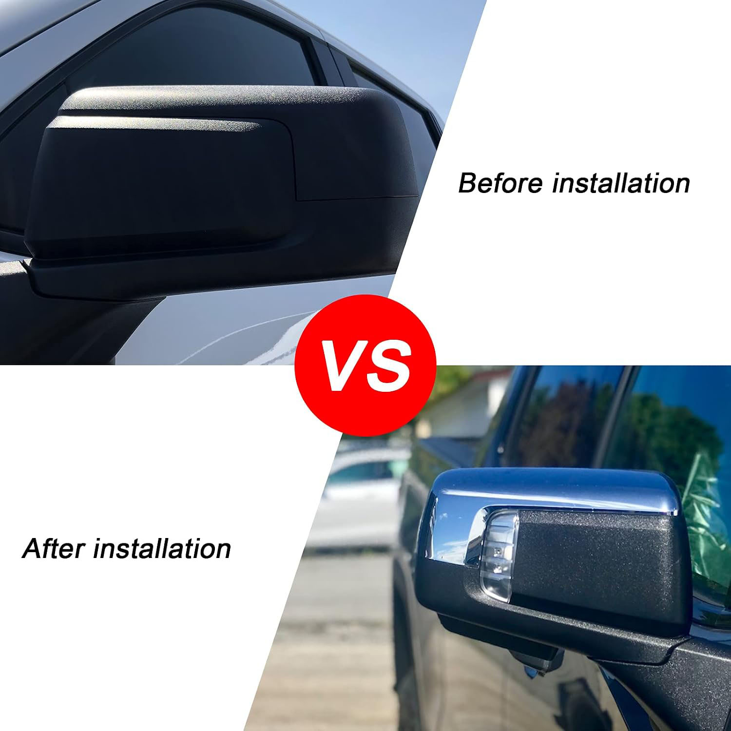 Covelta Mirror Cover Caps Replace for 2019-2025 Chevy Silverado 1500/GMC Sierra 1500(Chrome)