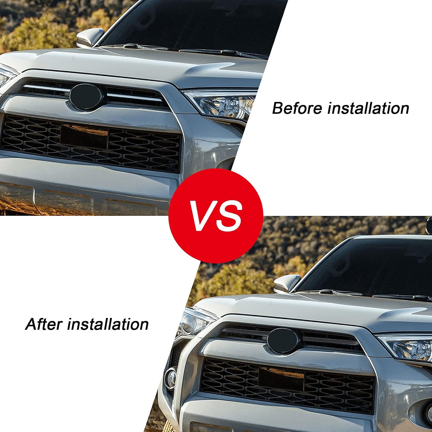 Covelta Front Grille Cover Trim perfect fit for 2020 2021 2022 2023 2024 Toyota 4Runner TRD Pro, TRD Off-Road, TRD Off-Road Premium, Trail, and Limited, Base, SR5, SR5 Premium