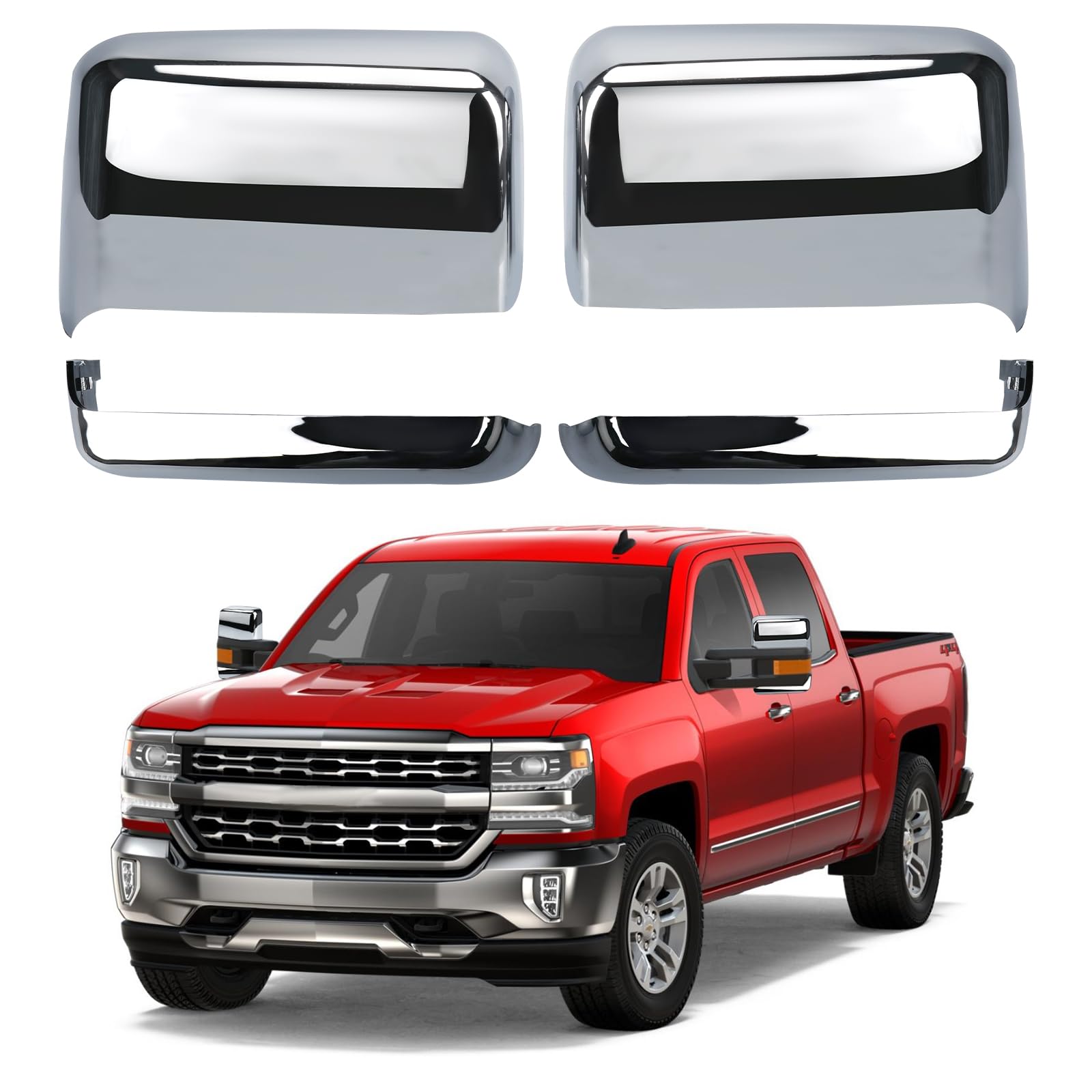 [Copy]Covelta Mirror Covers Replacement for 2014-2019 Chevy Silverado & GMC Sierra（Chrome）