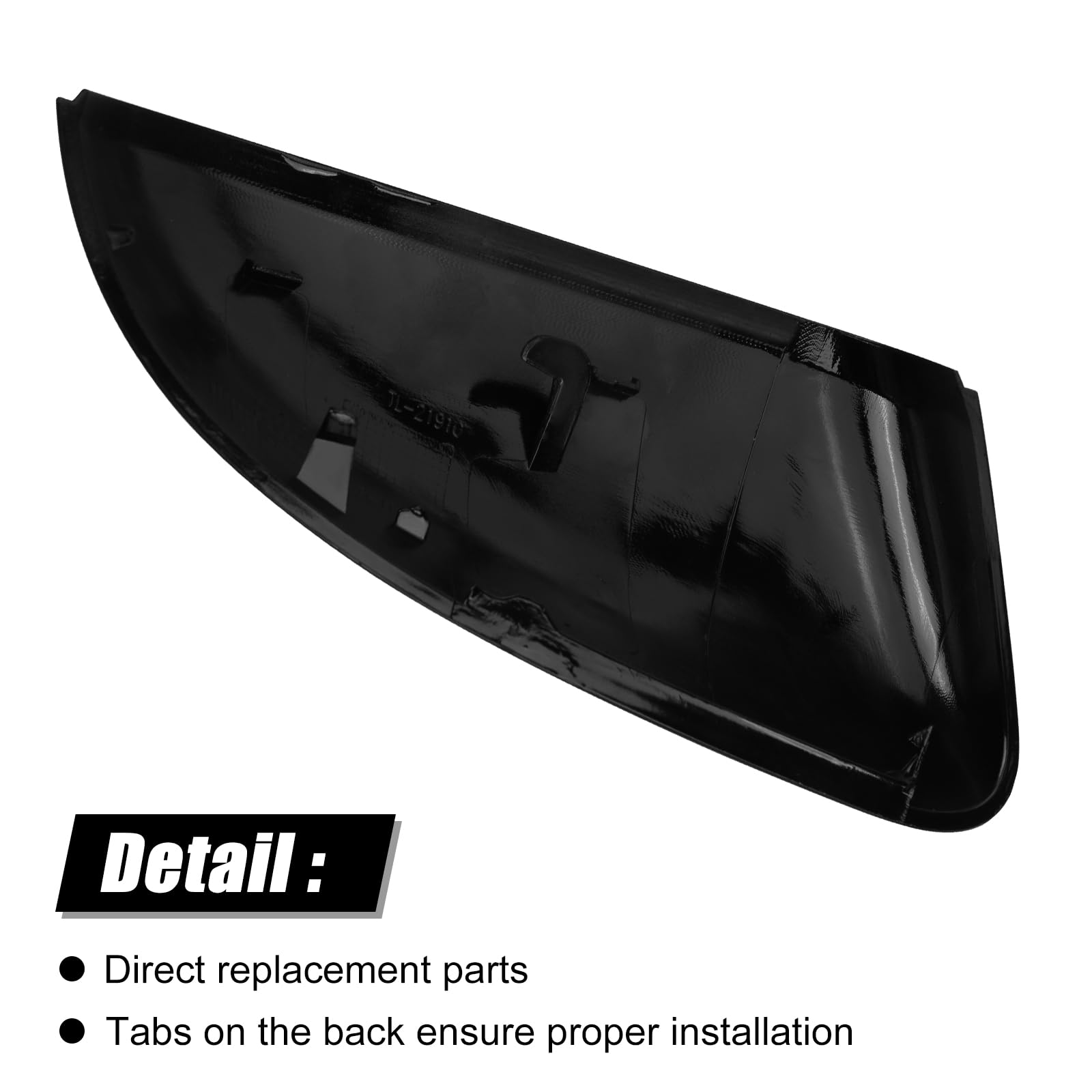Covelta Glossy Black Mirror Cover Cap Replacement for 2011-2015 Ford Explorer