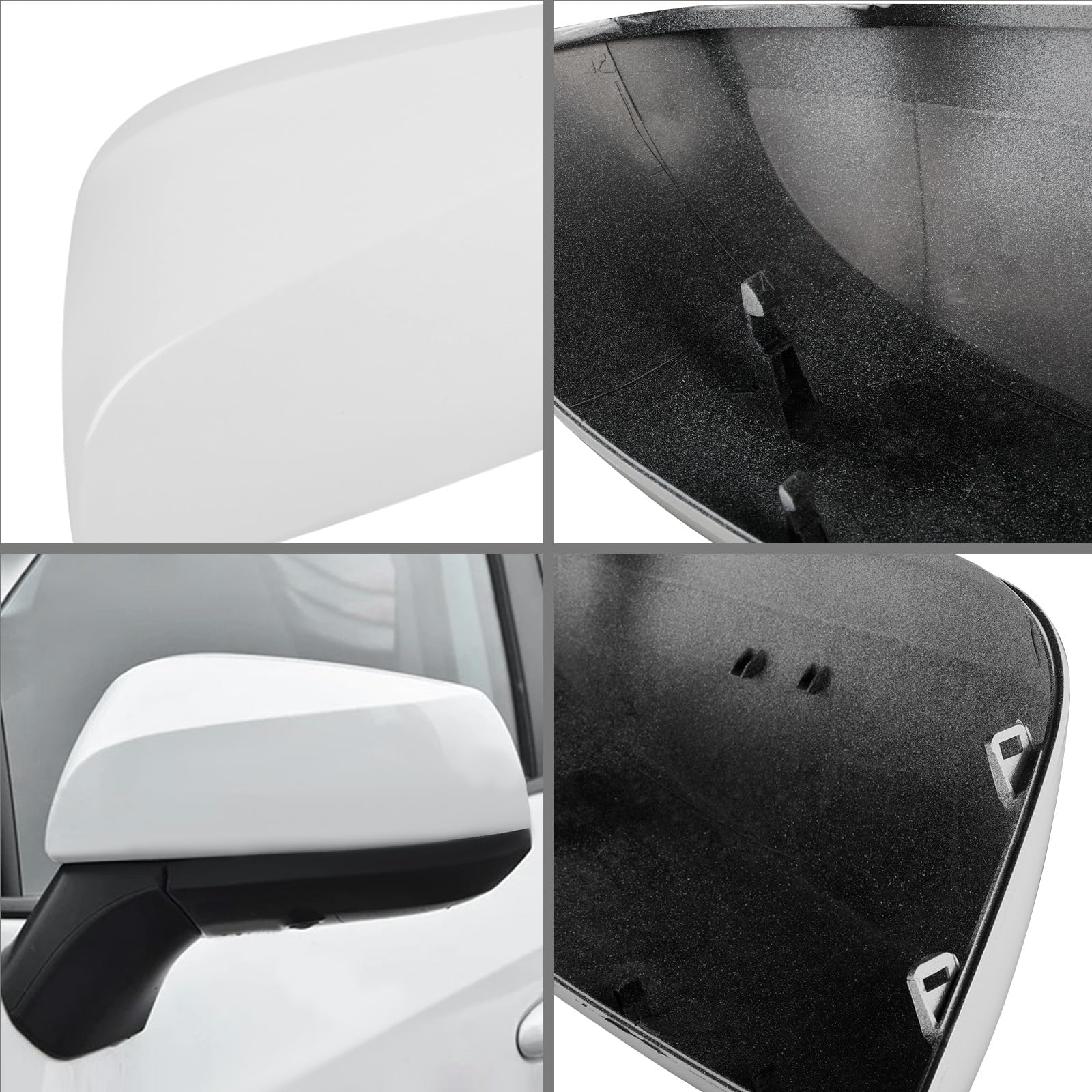 Covelta Mirror Cover Caps Replace for 2019-2025 Toyota RAV4 LE & LE Hybrid Without Turn Signal(White)