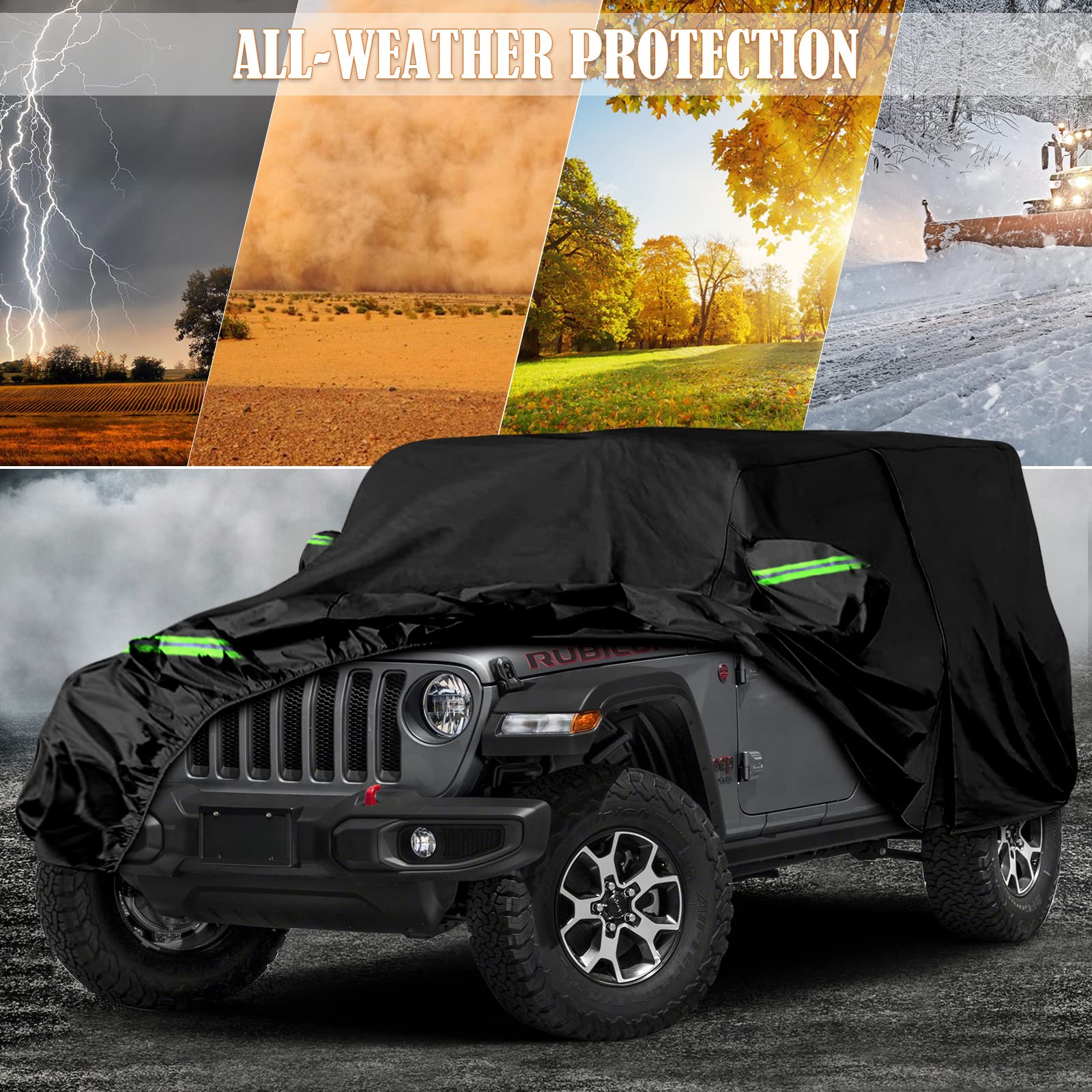 Covelta Full Car Cover for 2007–2022 Jeep Wrangler 4 Door JK JL