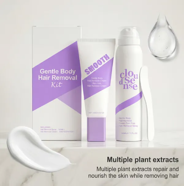 Bikini Pain-Free Hair Removal Cream for Sensitive Skin,Gentle Citrus Sensitive Skin Hair Removal Cream&Spray
