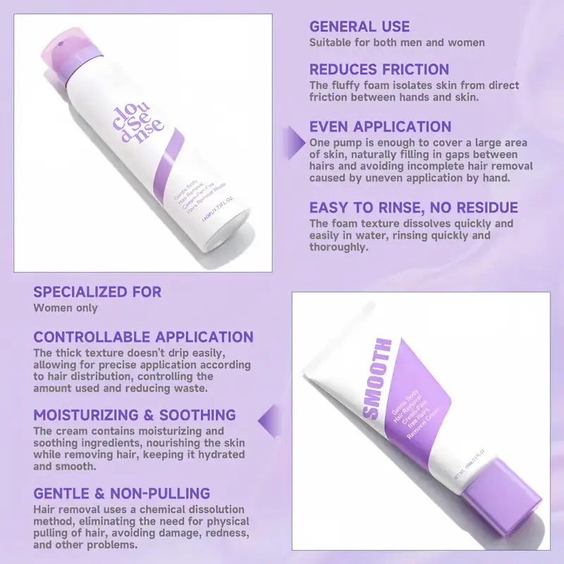 Bikini Pain-Free Hair Removal Cream for Sensitive Skin,Gentle Citrus Sensitive Skin Hair Removal Cream&Spray
