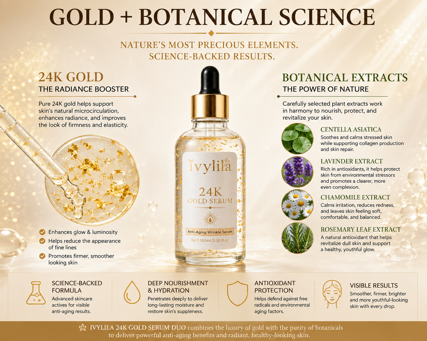 IvyLia™ 24K Gold Day & Night Serum Duo
