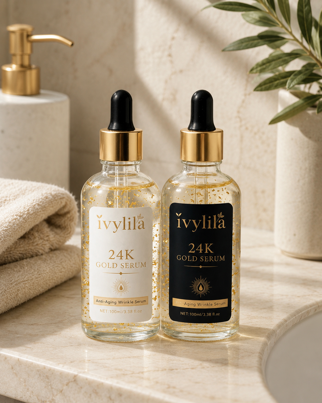 IvyLia™ 24K Gold Day & Night Serum Duo