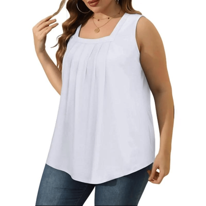 ✨✨Womens Cute Tank Tops Loose Fit Causal Summer U Neck Sleeveless Soft Womenswear👚